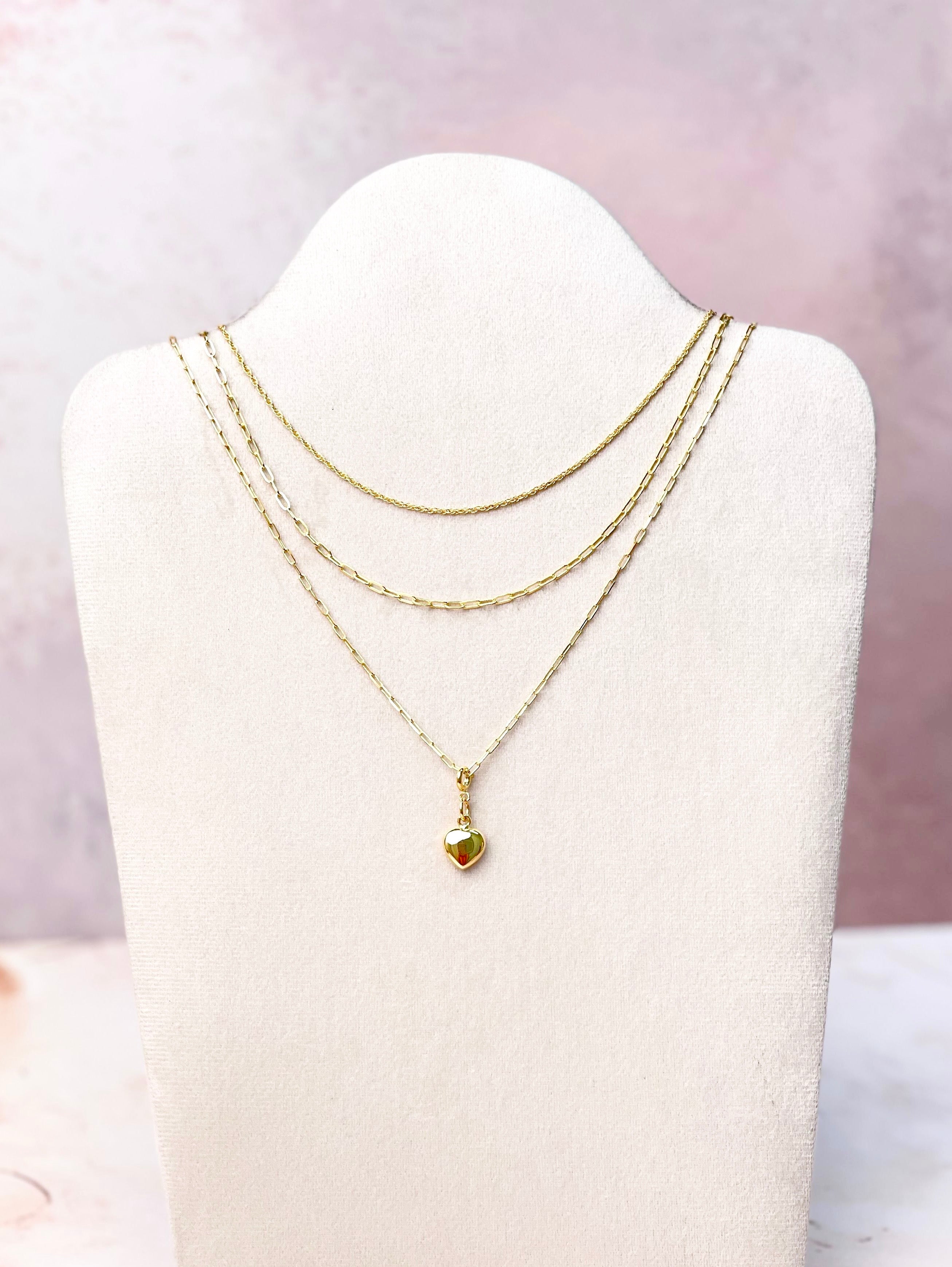 Krush Exclusive Gold Three Layer Chain-Necklaces-Krush Kandy, Women's Online Fashion Boutique Located in Phoenix, Arizona (Scottsdale Area)