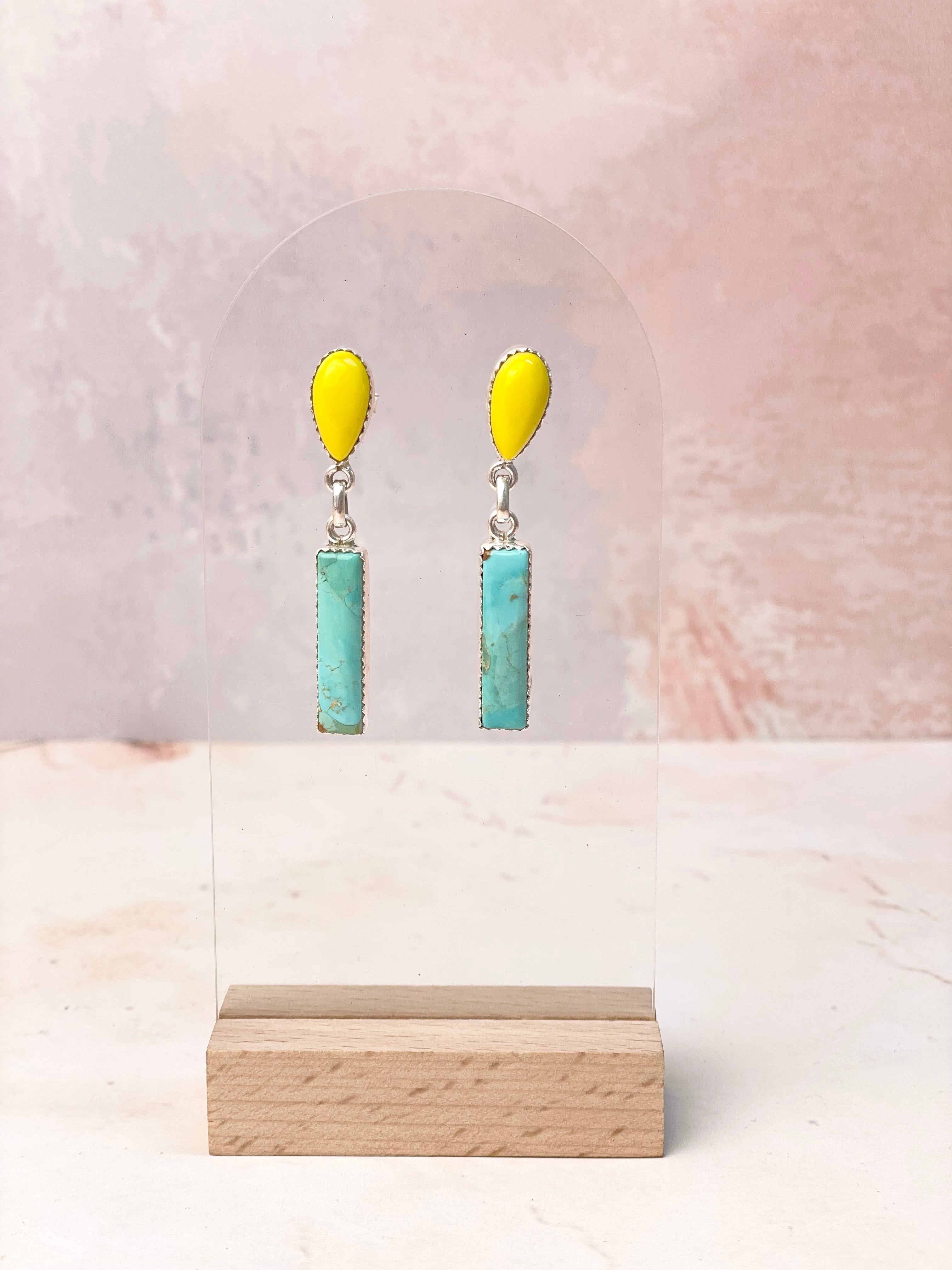 Rosarita Mixed Gem One of a Kind Earrings-Earrings-Krush Kandy, Women's Online Fashion Boutique Located in Phoenix, Arizona (Scottsdale Area)