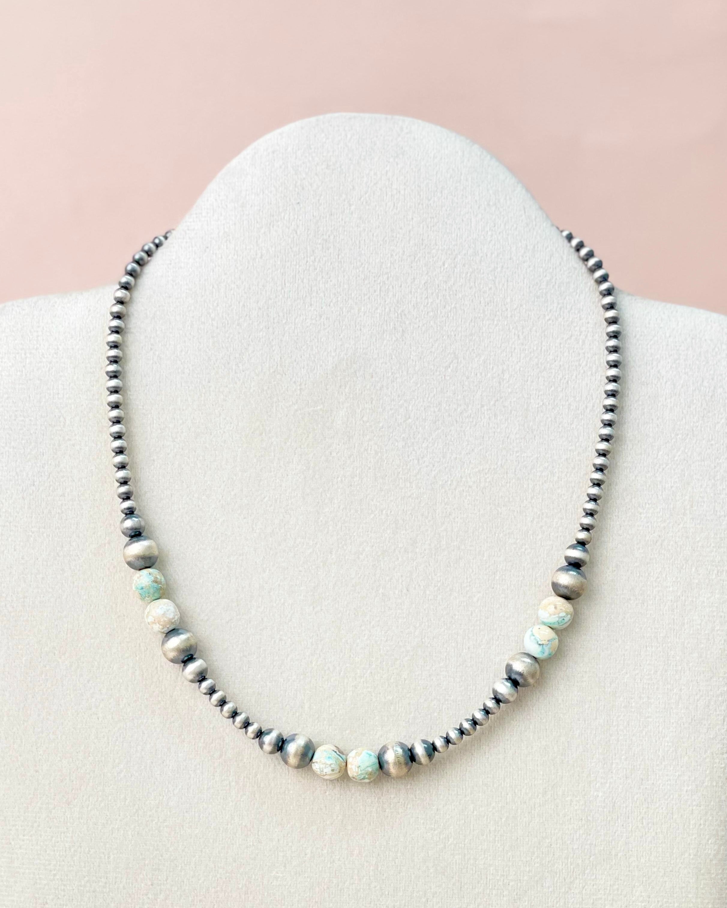 Desert Jasper Pearl Beaded Necklace-Necklaces-Krush Kandy, Women's Online Fashion Boutique Located in Phoenix, Arizona (Scottsdale Area)