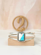 White Buffalo & Turquoise Slab Cuffs Bno. 8-Bracelets-Krush Kandy, Women's Online Fashion Boutique Located in Phoenix, Arizona (Scottsdale Area)