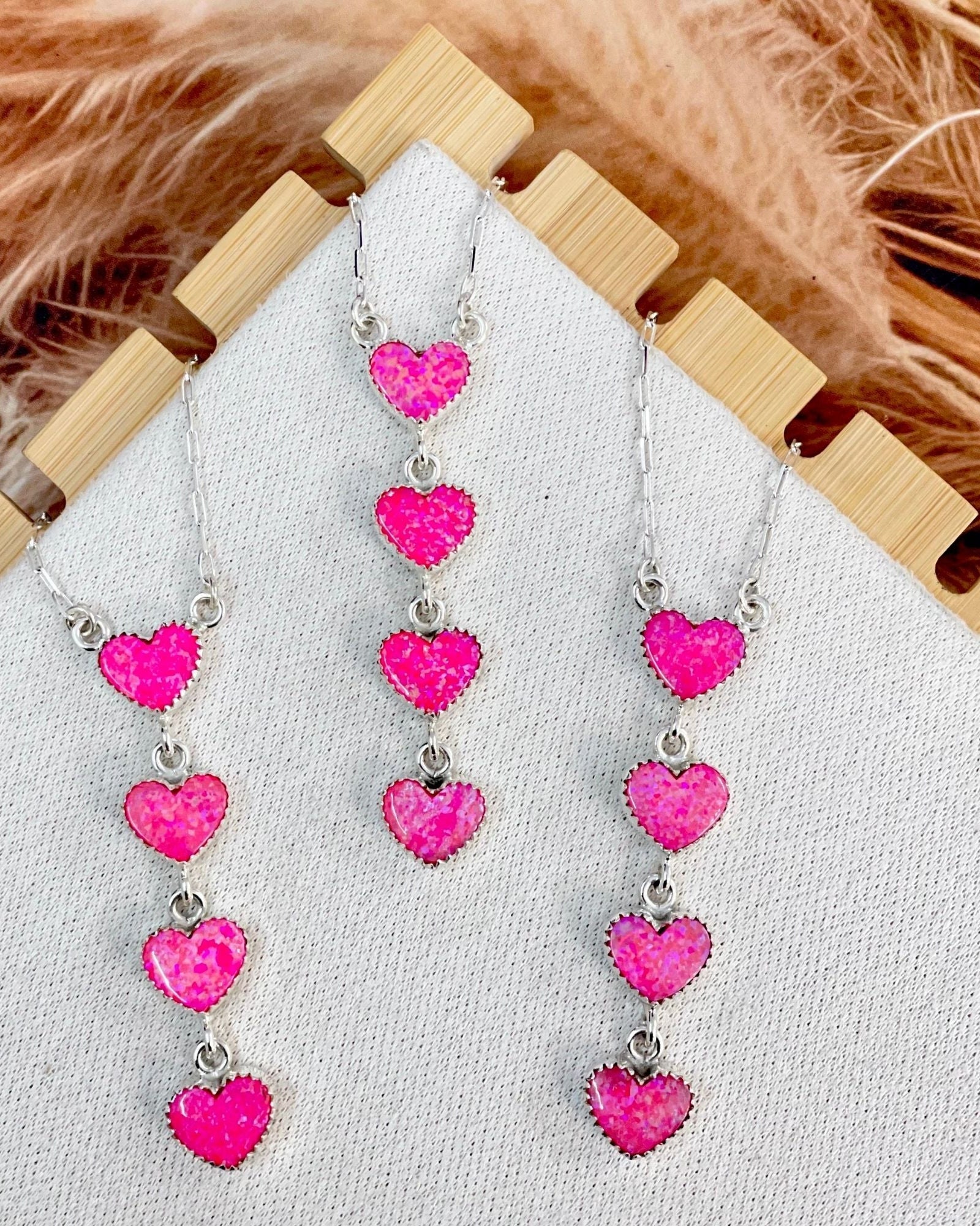 Falling For You Heart Stone Necklace-Necklaces-Krush Kandy, Women's Online Fashion Boutique Located in Phoenix, Arizona (Scottsdale Area)