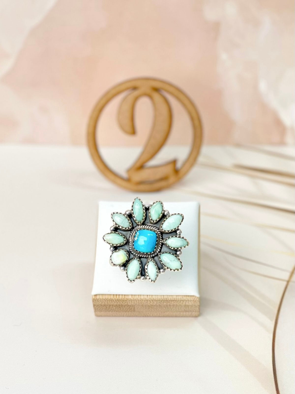White Water Turquoise & Paloma Western Rings Bno. 9-Rings-Krush Kandy, Women's Online Fashion Boutique Located in Phoenix, Arizona (Scottsdale Area)