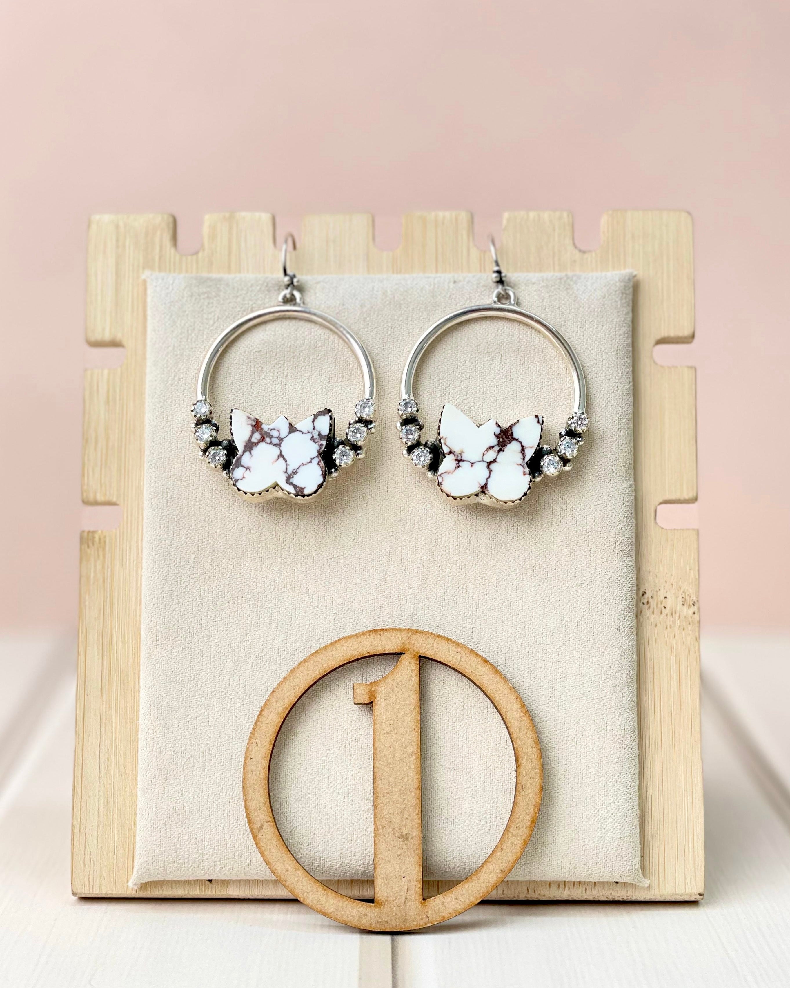 Southwest Butterfly Hoops-Earrings-Krush Kandy, Women's Online Fashion Boutique Located in Phoenix, Arizona (Scottsdale Area)