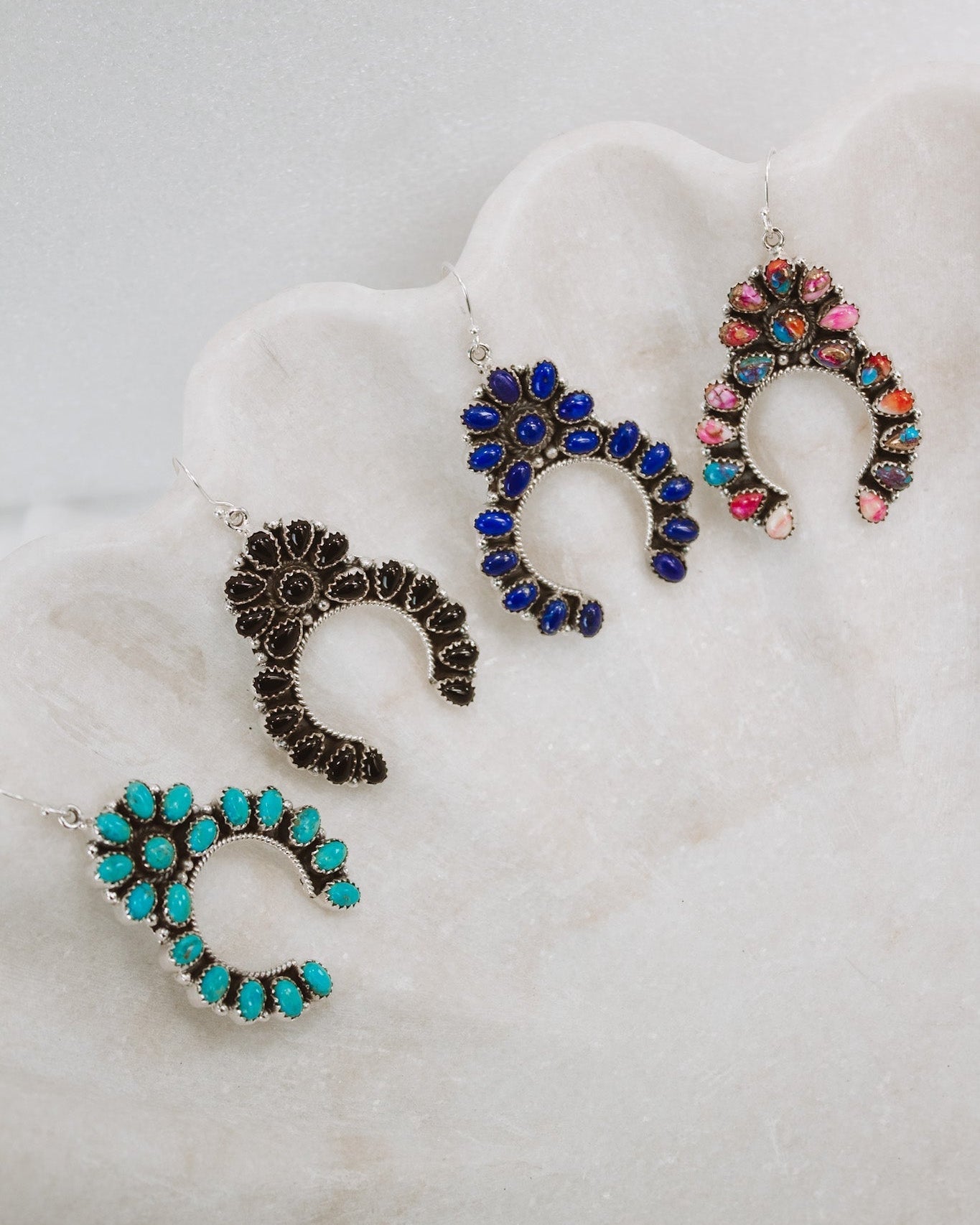 Mini Crowned Horseshoe Stone Earrings | Krush Excusive-Drop Earrings-Krush Kandy, Women's Online Fashion Boutique Located in Phoenix, Arizona (Scottsdale Area)