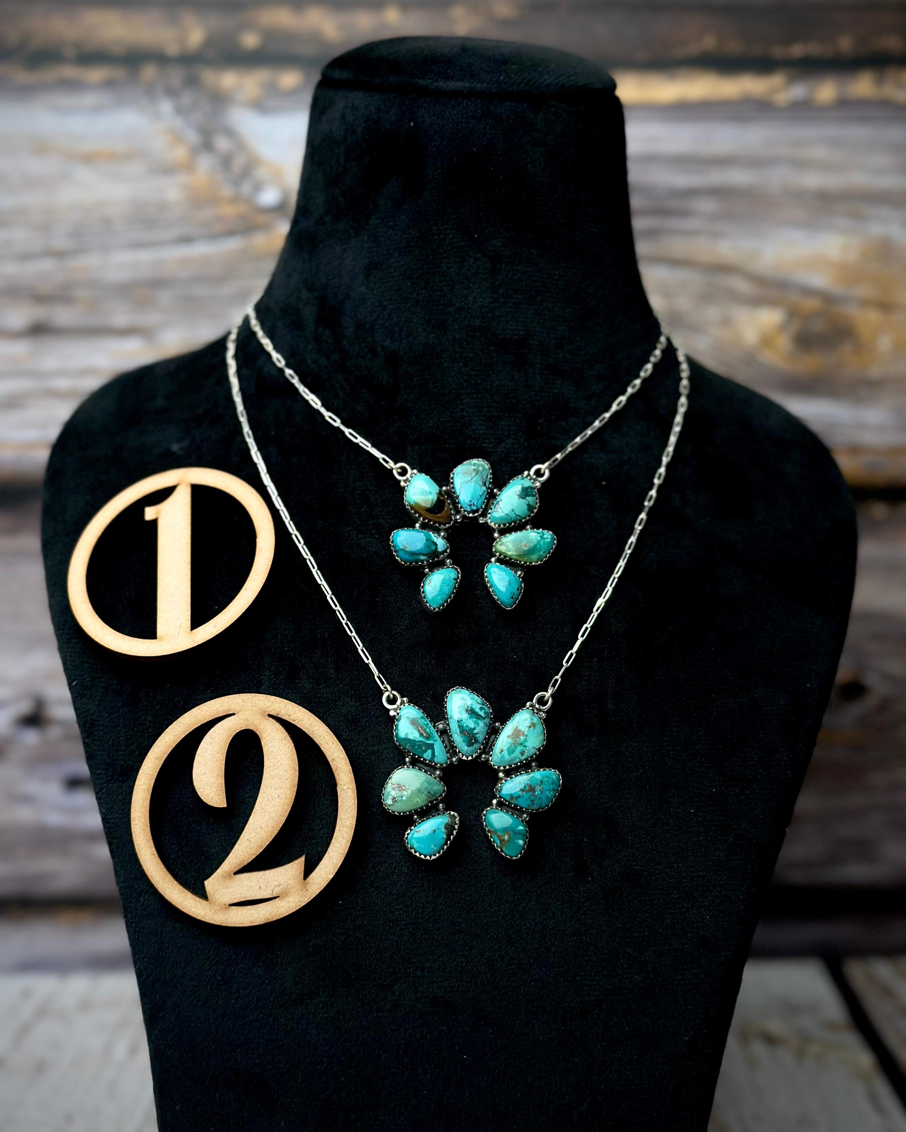 Turquoise Horseshoe Necklaces-Necklaces-Krush Kandy, Women's Online Fashion Boutique Located in Phoenix, Arizona (Scottsdale Area)