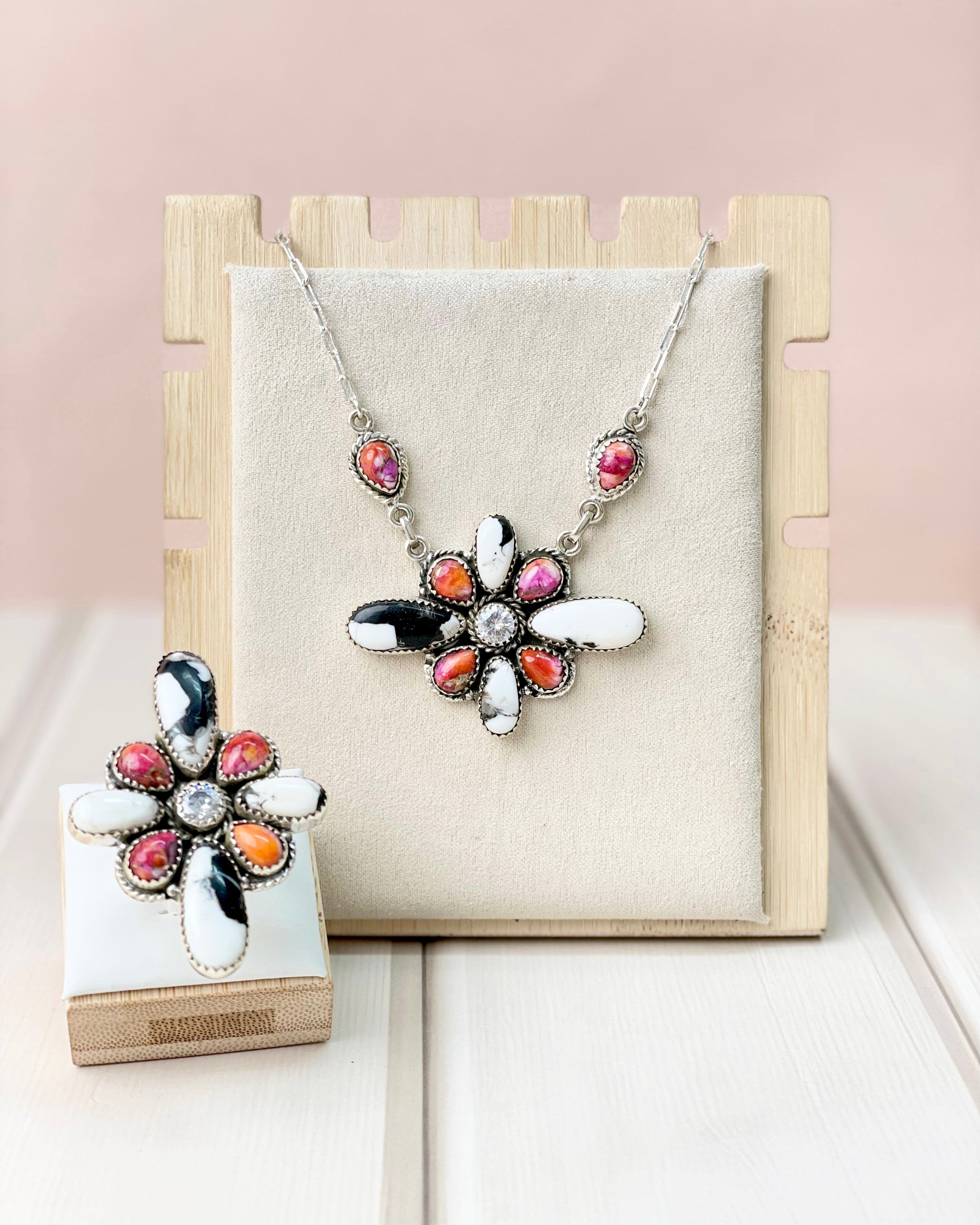 White Buffalo Starburst Set-Necklaces-Krush Kandy, Women's Online Fashion Boutique Located in Phoenix, Arizona (Scottsdale Area)