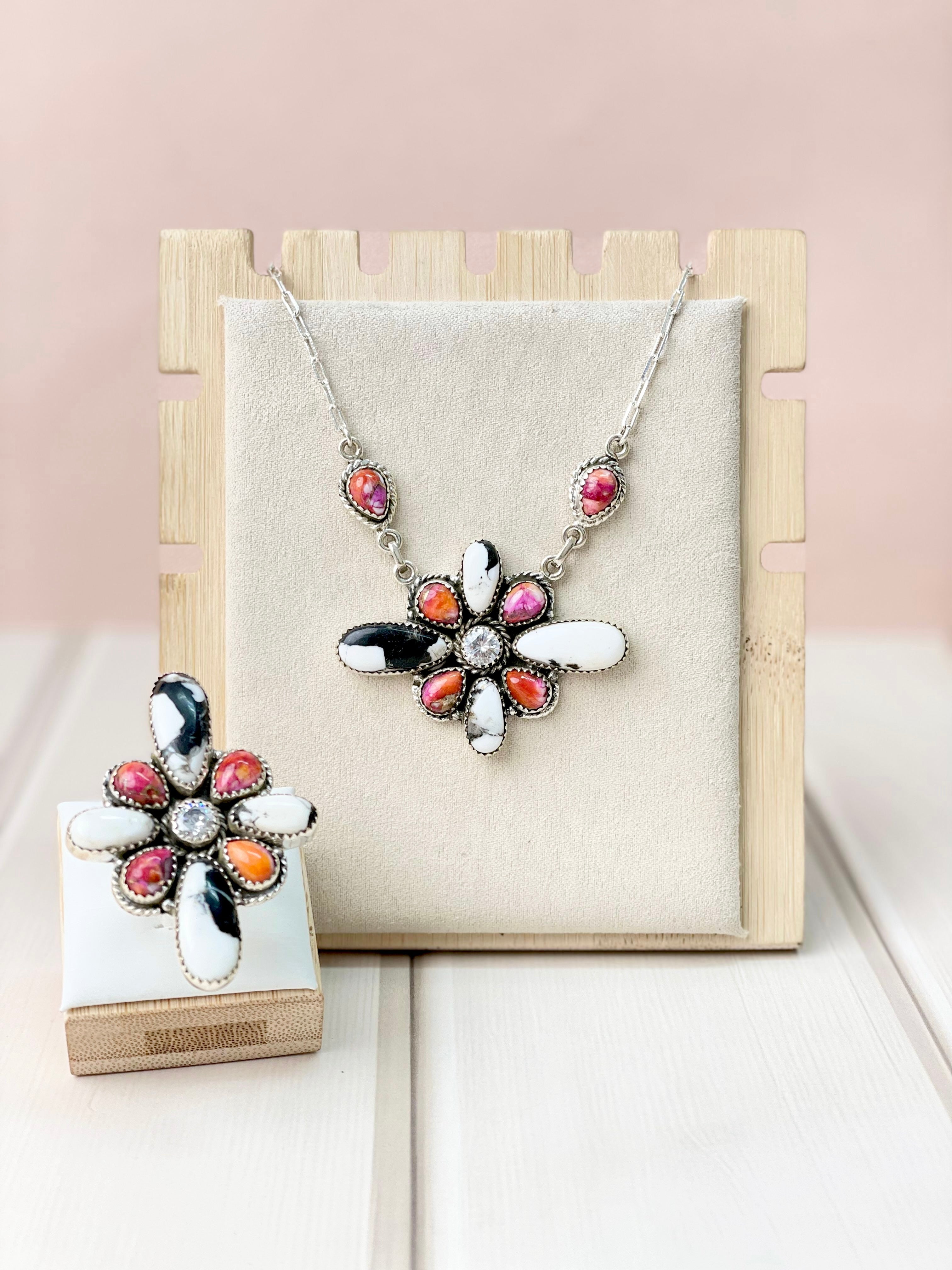 White Buffalo Starburst Set-Necklaces-Krush Kandy, Women's Online Fashion Boutique Located in Phoenix, Arizona (Scottsdale Area)
