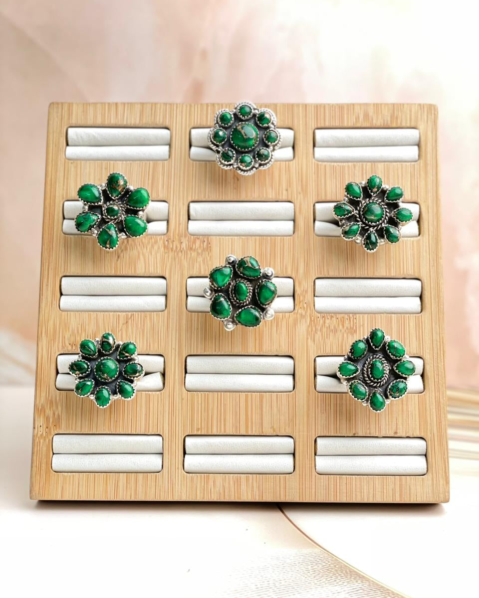 Irish Green Dahlia Rings sno 12-Rings-Krush Kandy, Women's Online Fashion Boutique Located in Phoenix, Arizona (Scottsdale Area)