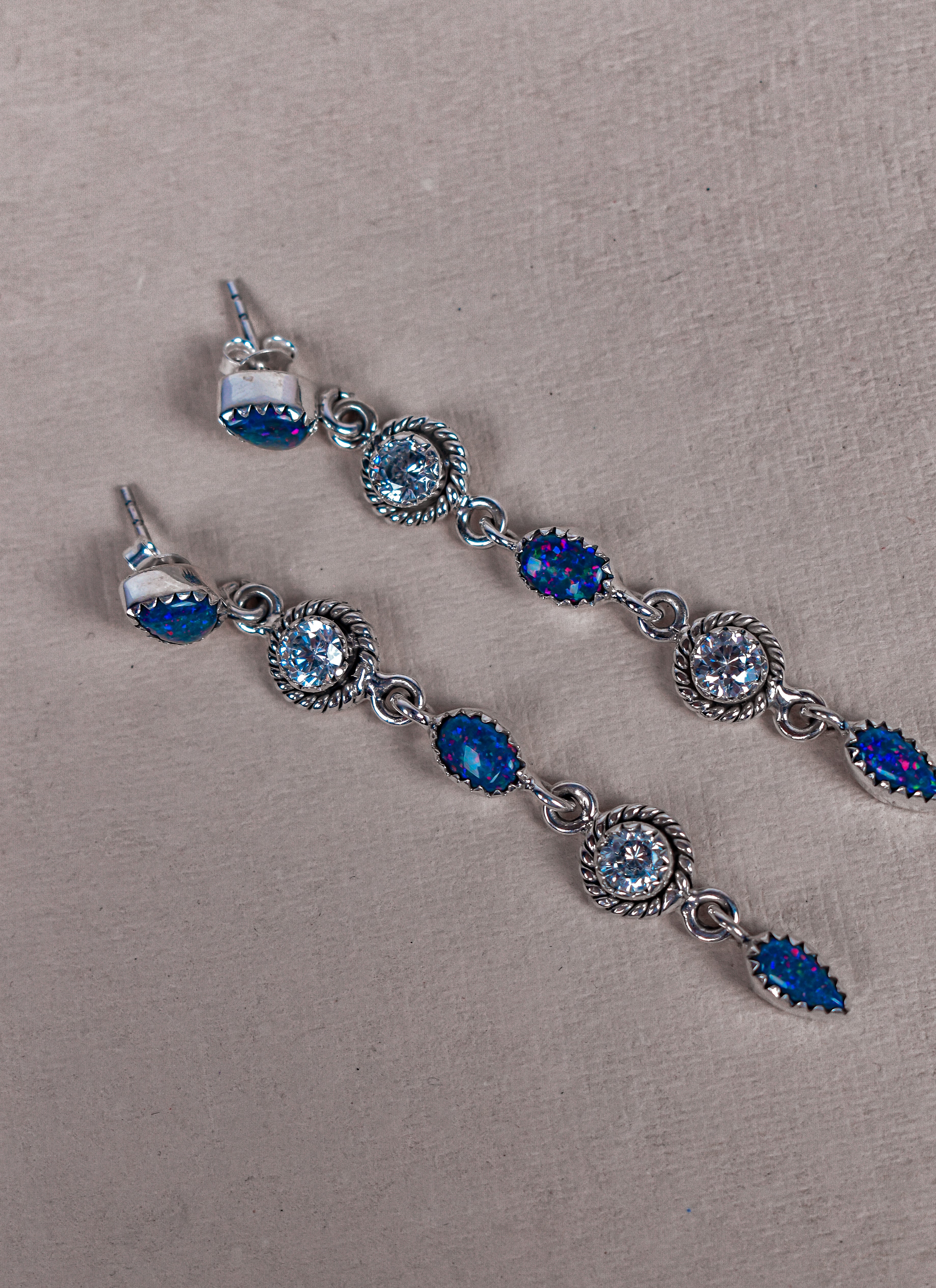 Triple Double Dangle Earrings-Drop Earrings-Krush Kandy, Women's Online Fashion Boutique Located in Phoenix, Arizona (Scottsdale Area)