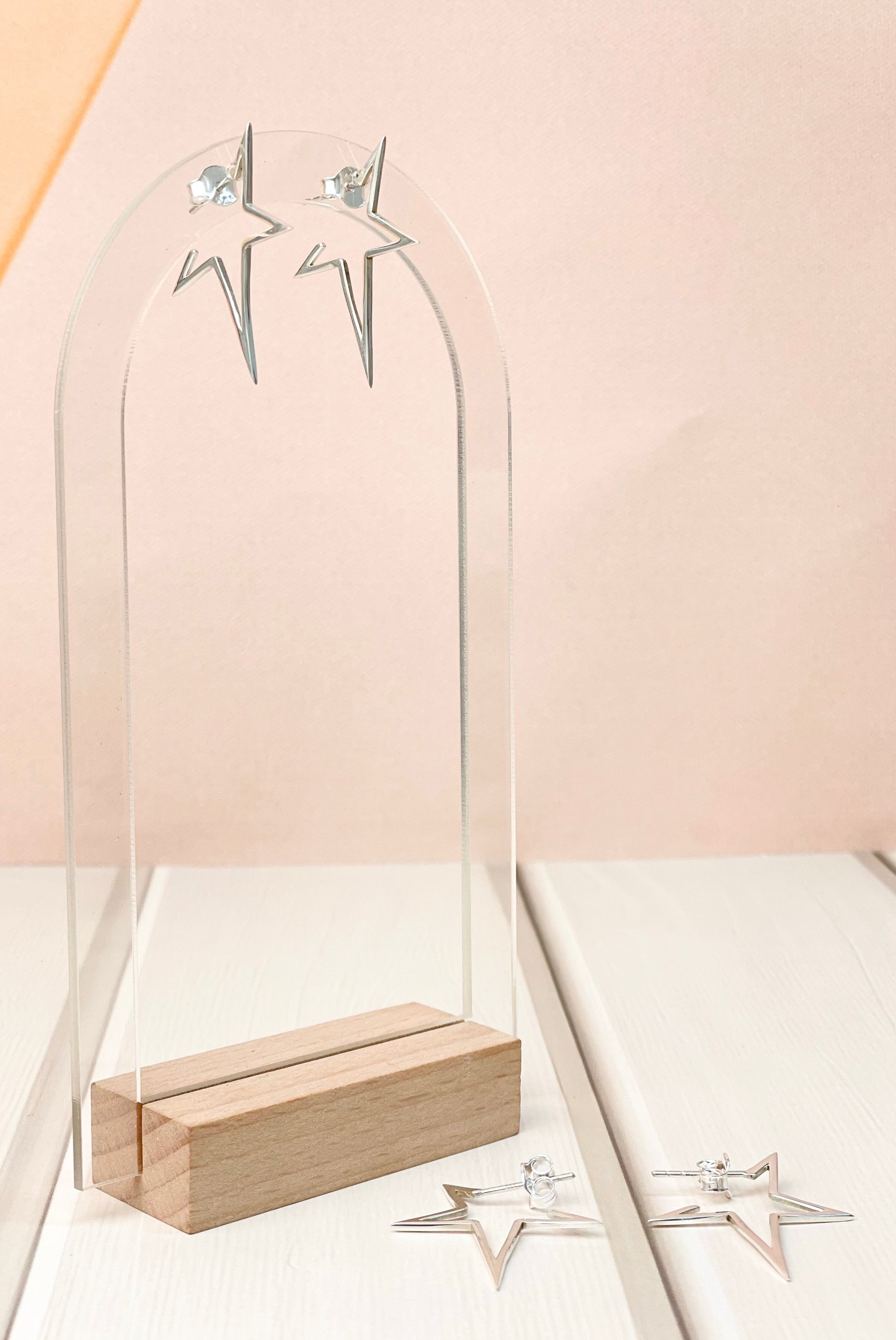 Twilight Silver Star Earrings-Earrings-Krush Kandy, Women's Online Fashion Boutique Located in Phoenix, Arizona (Scottsdale Area)