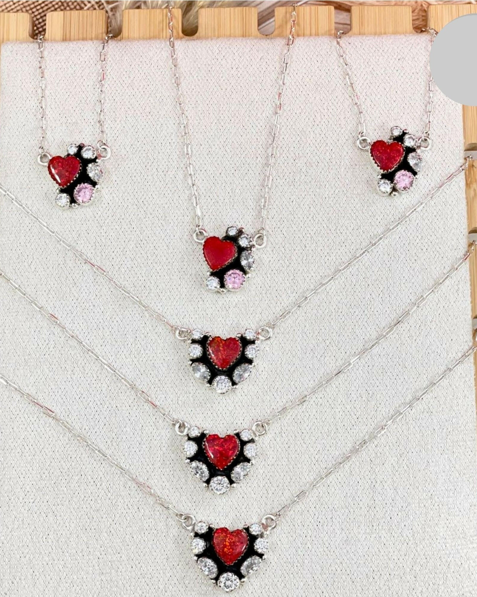 If I Had A Heart Stone Necklace-Chain Necklaces-Krush Kandy, Women's Online Fashion Boutique Located in Phoenix, Arizona (Scottsdale Area)