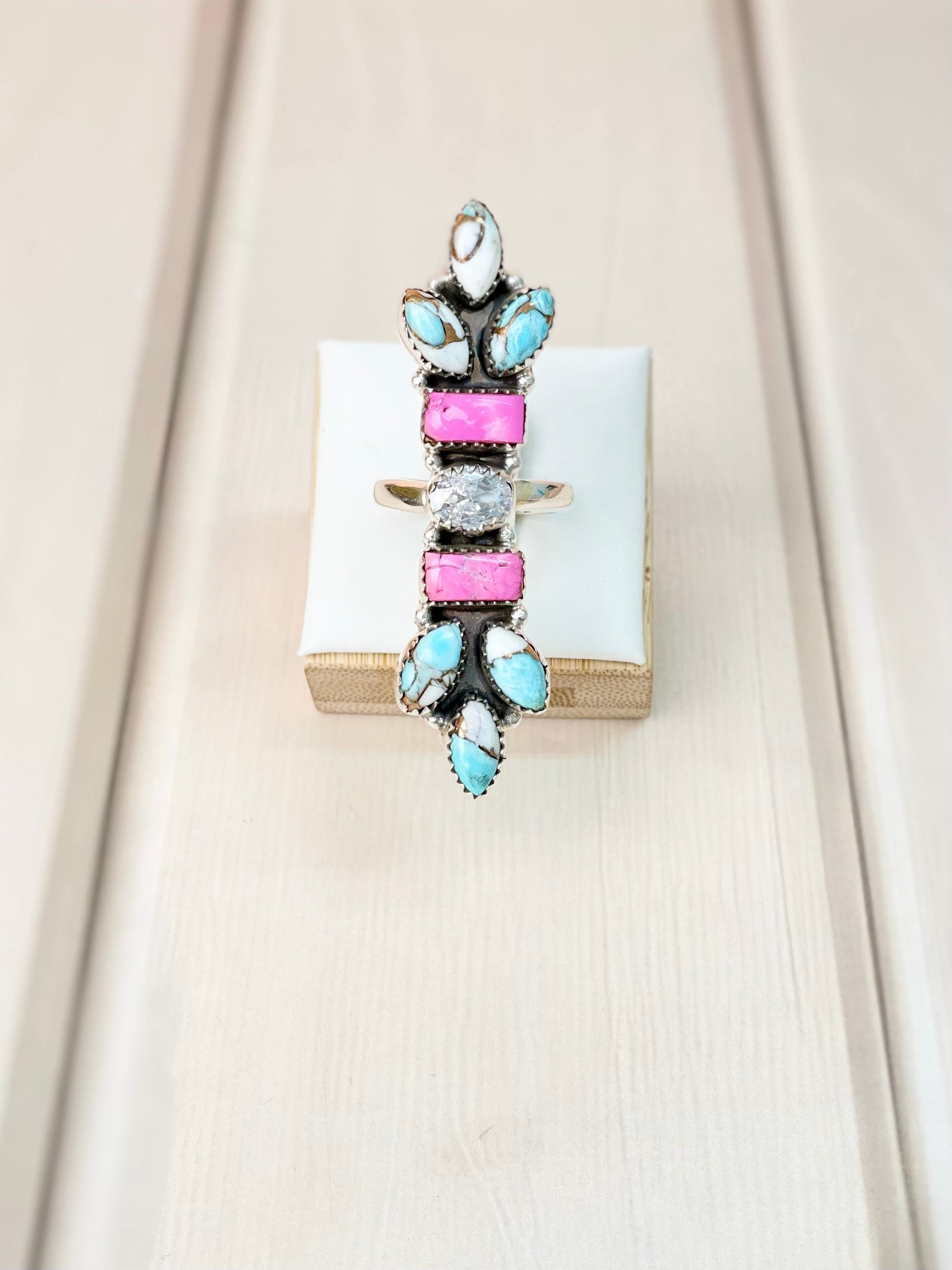 Western Boho Cotton Candy Statement Ring-Rings-Krush Kandy, Women's Online Fashion Boutique Located in Phoenix, Arizona (Scottsdale Area)