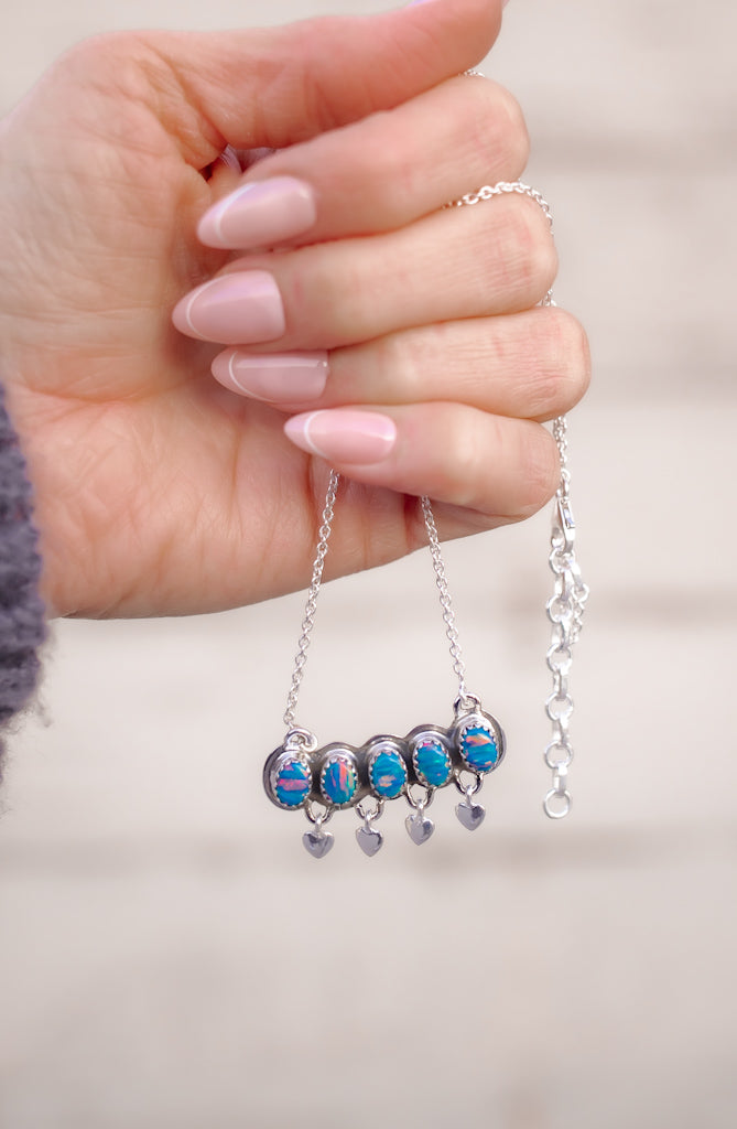 Heart's Desire Stone Necklace-Chain Necklaces-Krush Kandy, Women's Online Fashion Boutique Located in Phoenix, Arizona (Scottsdale Area)