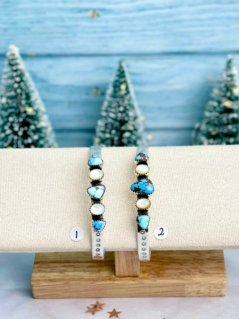 Golden Hills & White Shell Slab Cuffs-Bracelets-Krush Kandy, Women's Online Fashion Boutique Located in Phoenix, Arizona (Scottsdale Area)