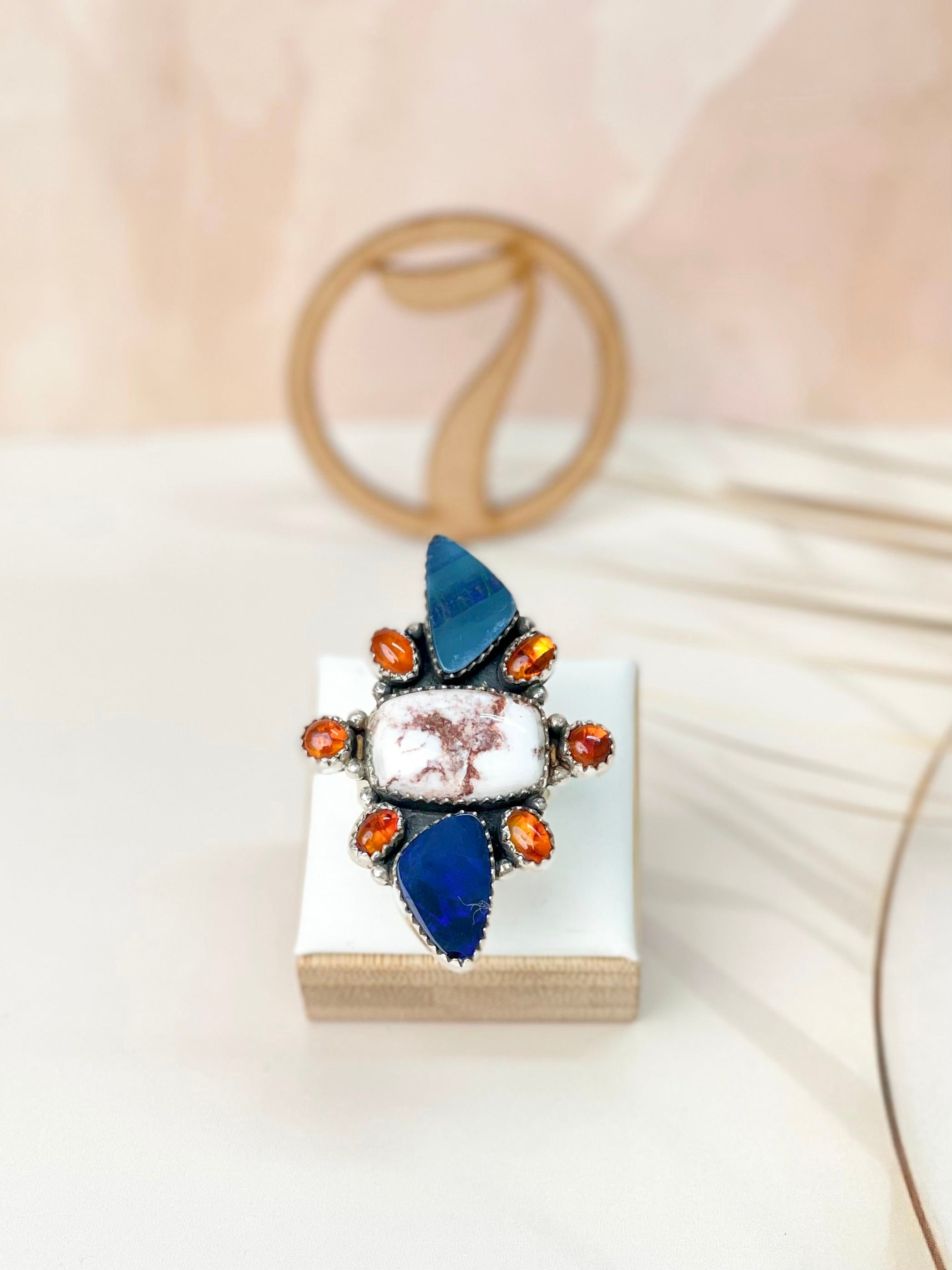 Australian Opal, Amber & Wild Horse Mixed Rings 25-Rings-Krush Kandy, Women's Online Fashion Boutique Located in Phoenix, Arizona (Scottsdale Area)