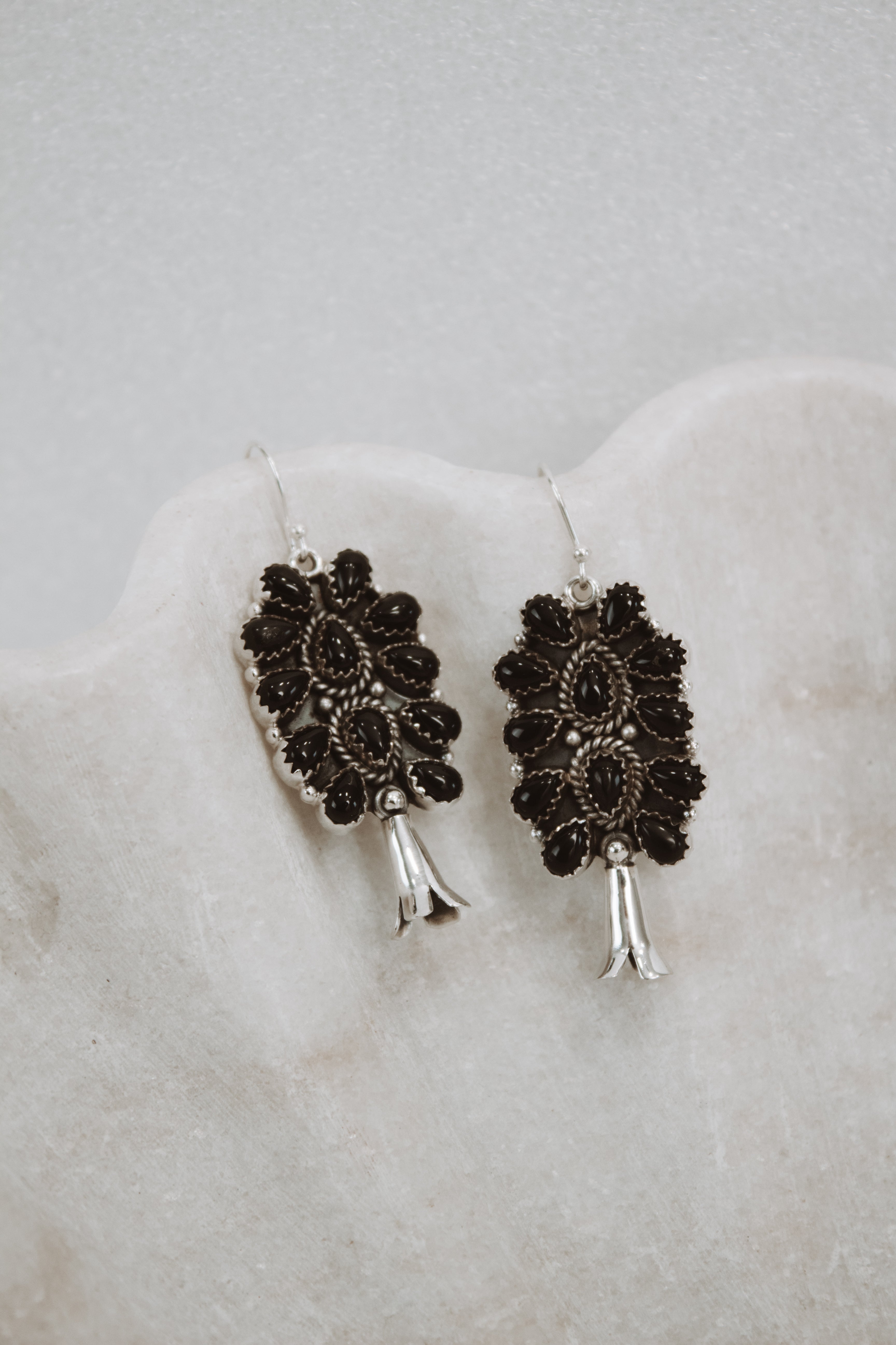 Squash Blossom Stone Cluster Earrings | Krush Exclusive-Drop Earrings-Krush Kandy, Women's Online Fashion Boutique Located in Phoenix, Arizona (Scottsdale Area)
