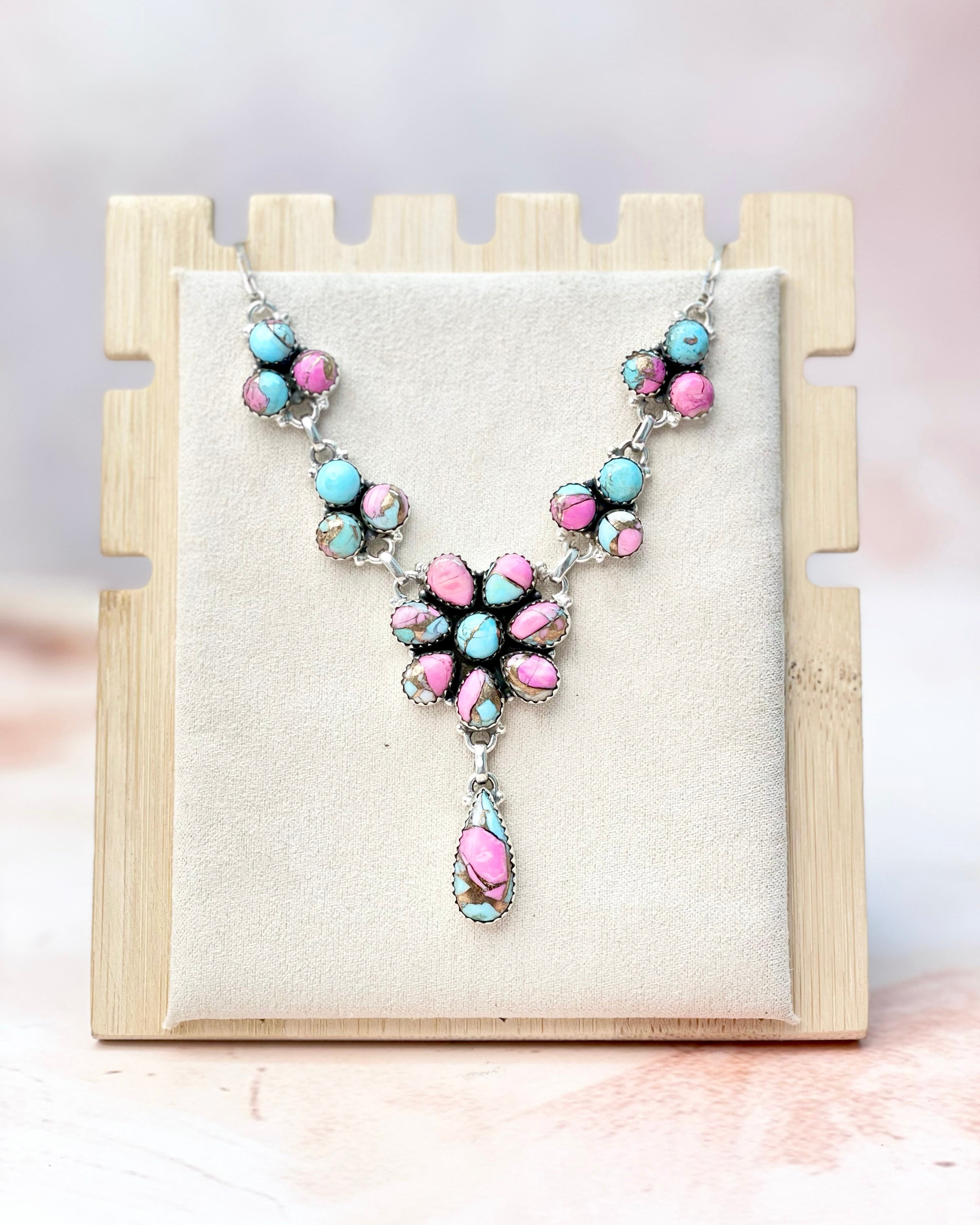 Cotton Kandy Dahlia Cluster Necklace-Necklaces-Krush Kandy, Women's Online Fashion Boutique Located in Phoenix, Arizona (Scottsdale Area)