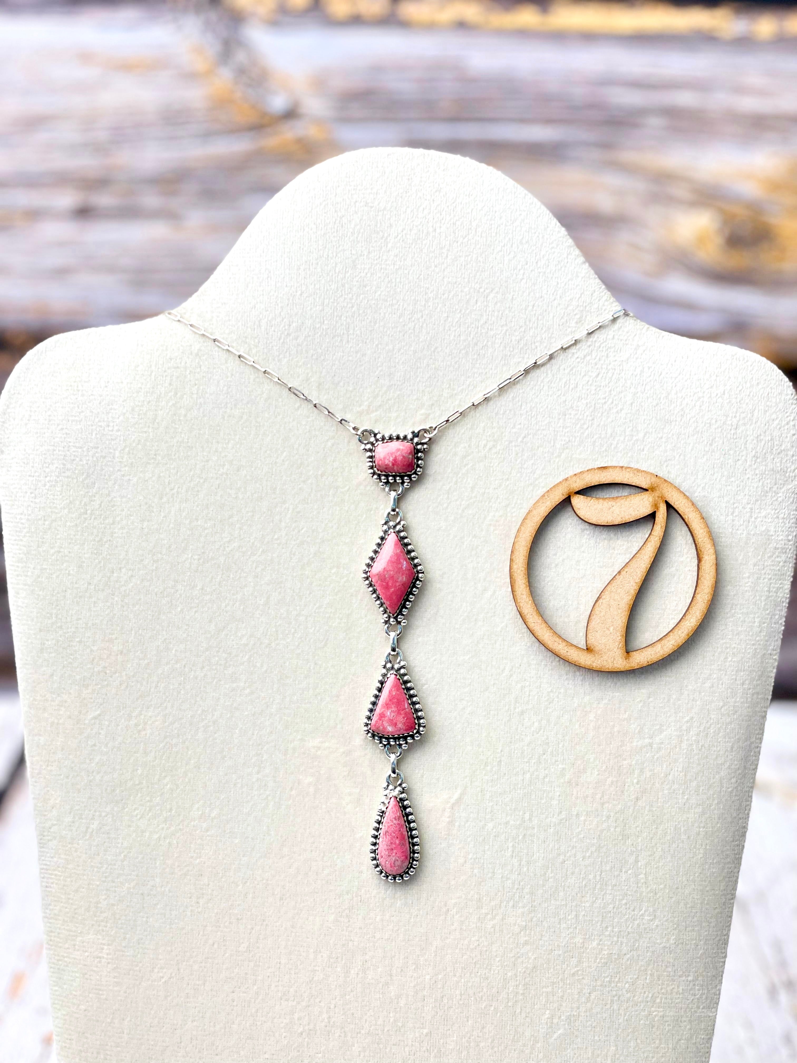 Thulite Slab Cluster Necklaces-Necklaces-Krush Kandy, Women's Online Fashion Boutique Located in Phoenix, Arizona (Scottsdale Area)
