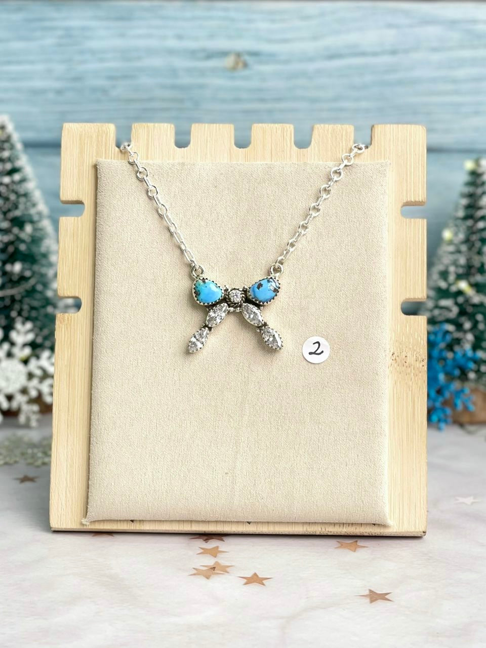 Winter Frost Golden Hills Bow Necklace-Necklaces-Krush Kandy, Women's Online Fashion Boutique Located in Phoenix, Arizona (Scottsdale Area)