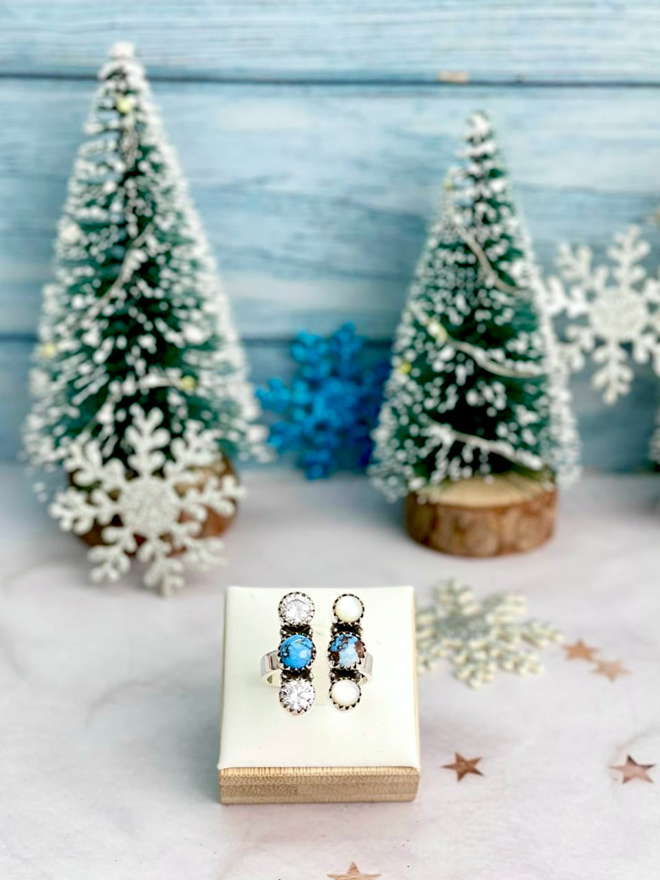 Golden Hills & White Shell Floating Ring-Rings-Krush Kandy, Women's Online Fashion Boutique Located in Phoenix, Arizona (Scottsdale Area)