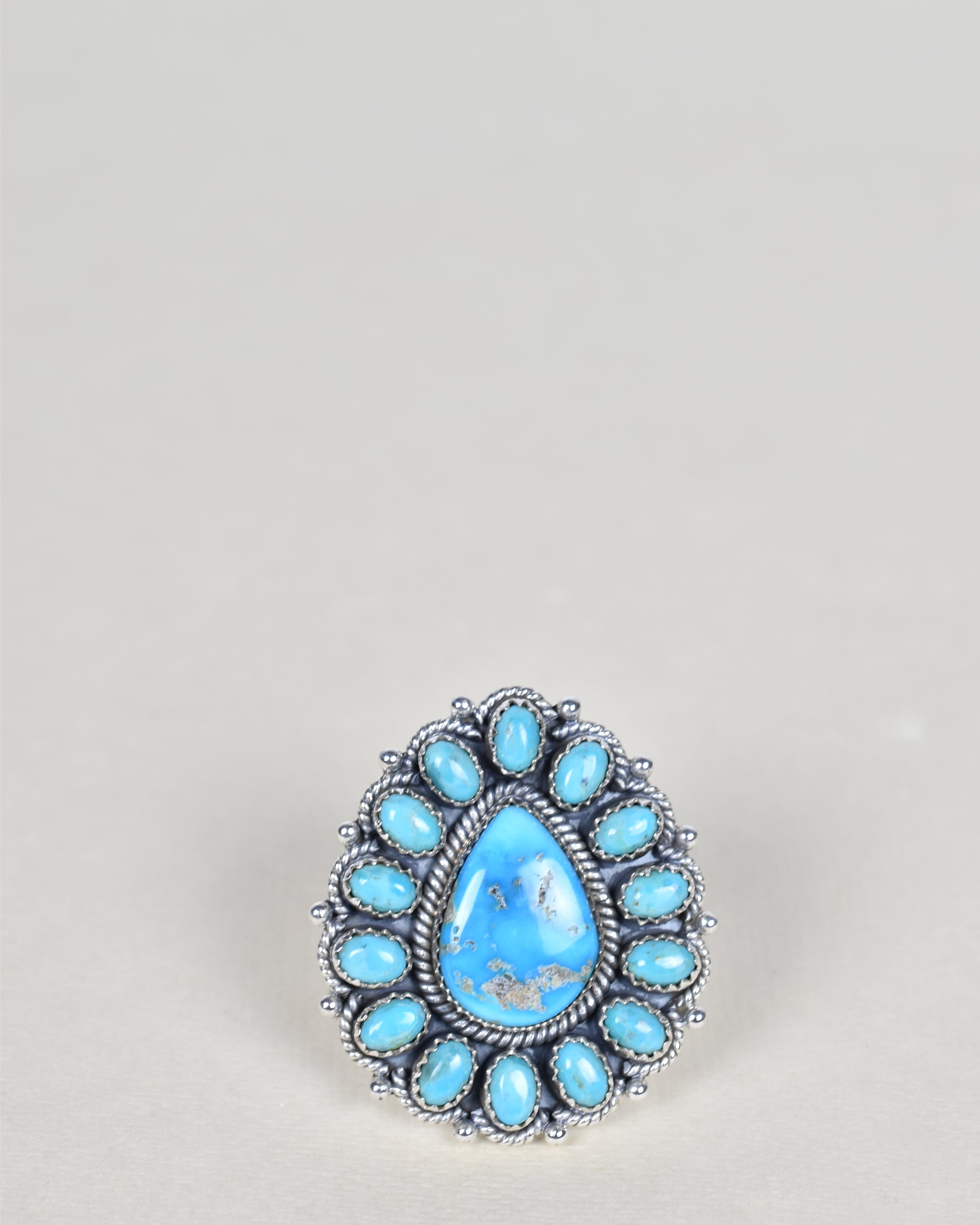 Turquoise & Golden Hills One of A Kind Ring-Cluster Rings-Krush Kandy, Women's Online Fashion Boutique Located in Phoenix, Arizona (Scottsdale Area)