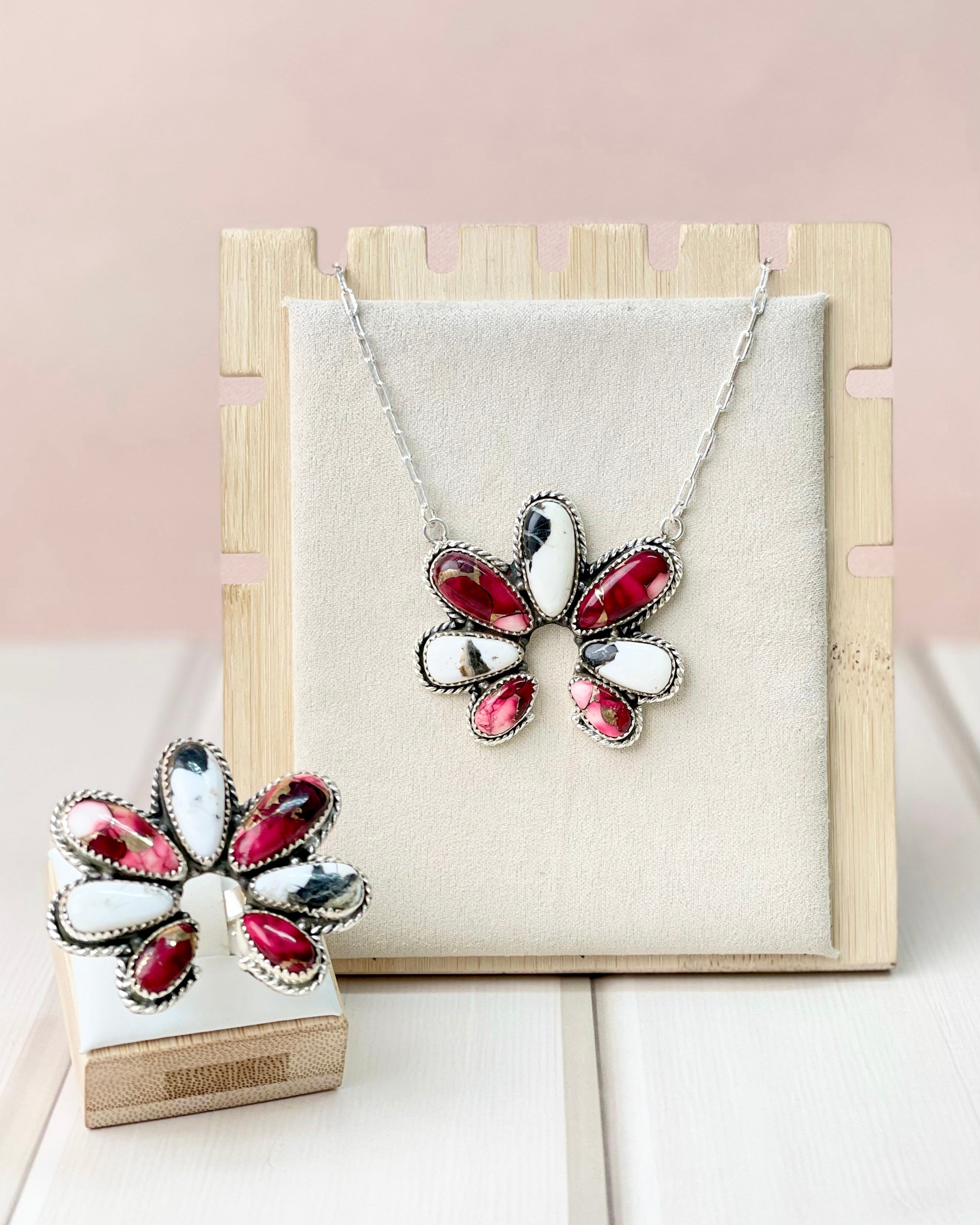 White Buffalo and Red Dahlia Naja Set-Necklaces-Krush Kandy, Women's Online Fashion Boutique Located in Phoenix, Arizona (Scottsdale Area)