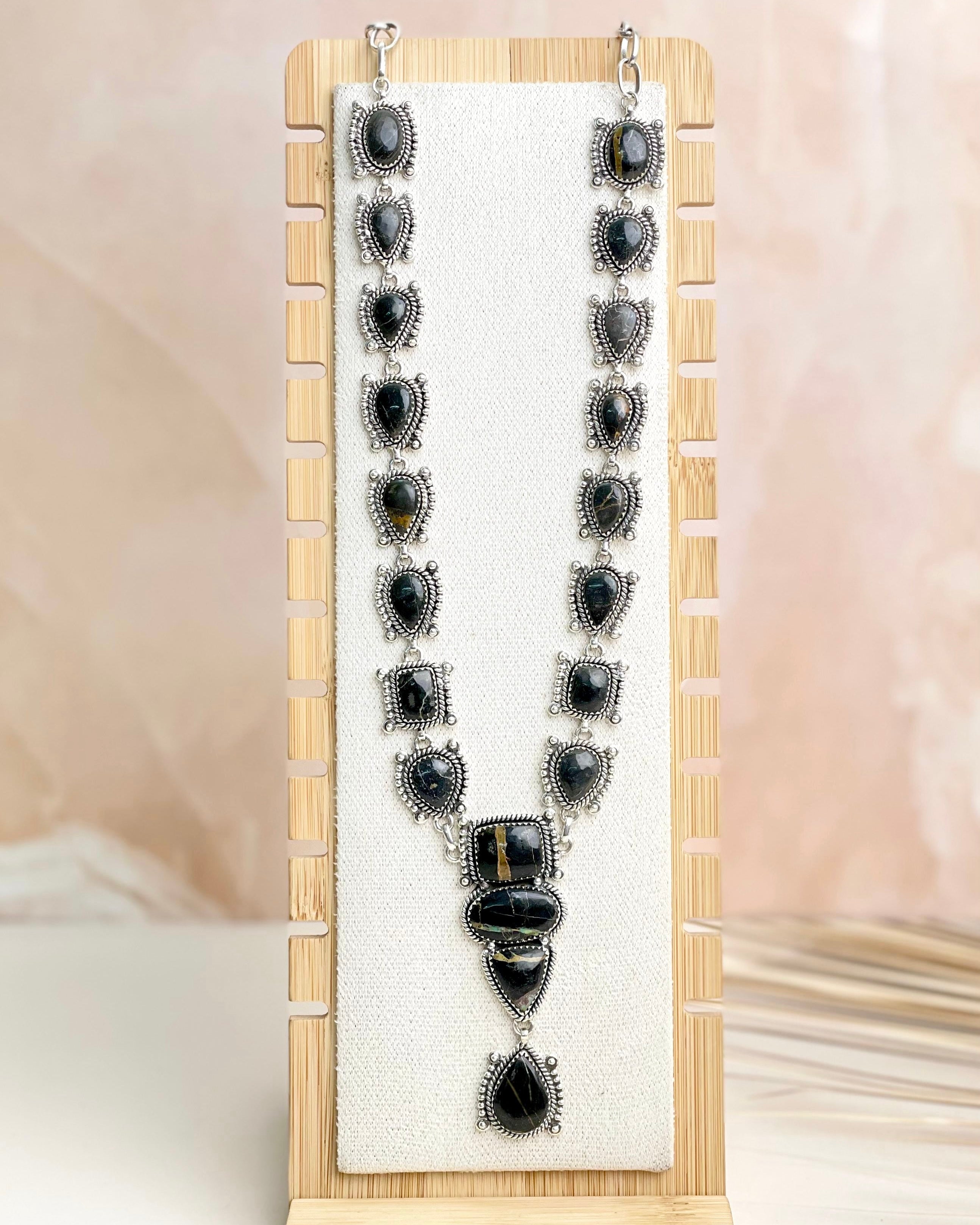 Krush Long Statement Black Jack Necklace-Necklaces-Krush Kandy, Women's Online Fashion Boutique Located in Phoenix, Arizona (Scottsdale Area)