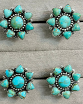 Stone Delight Turquoise Blossom Ring-Rings-Krush Kandy, Women's Online Fashion Boutique Located in Phoenix, Arizona (Scottsdale Area)