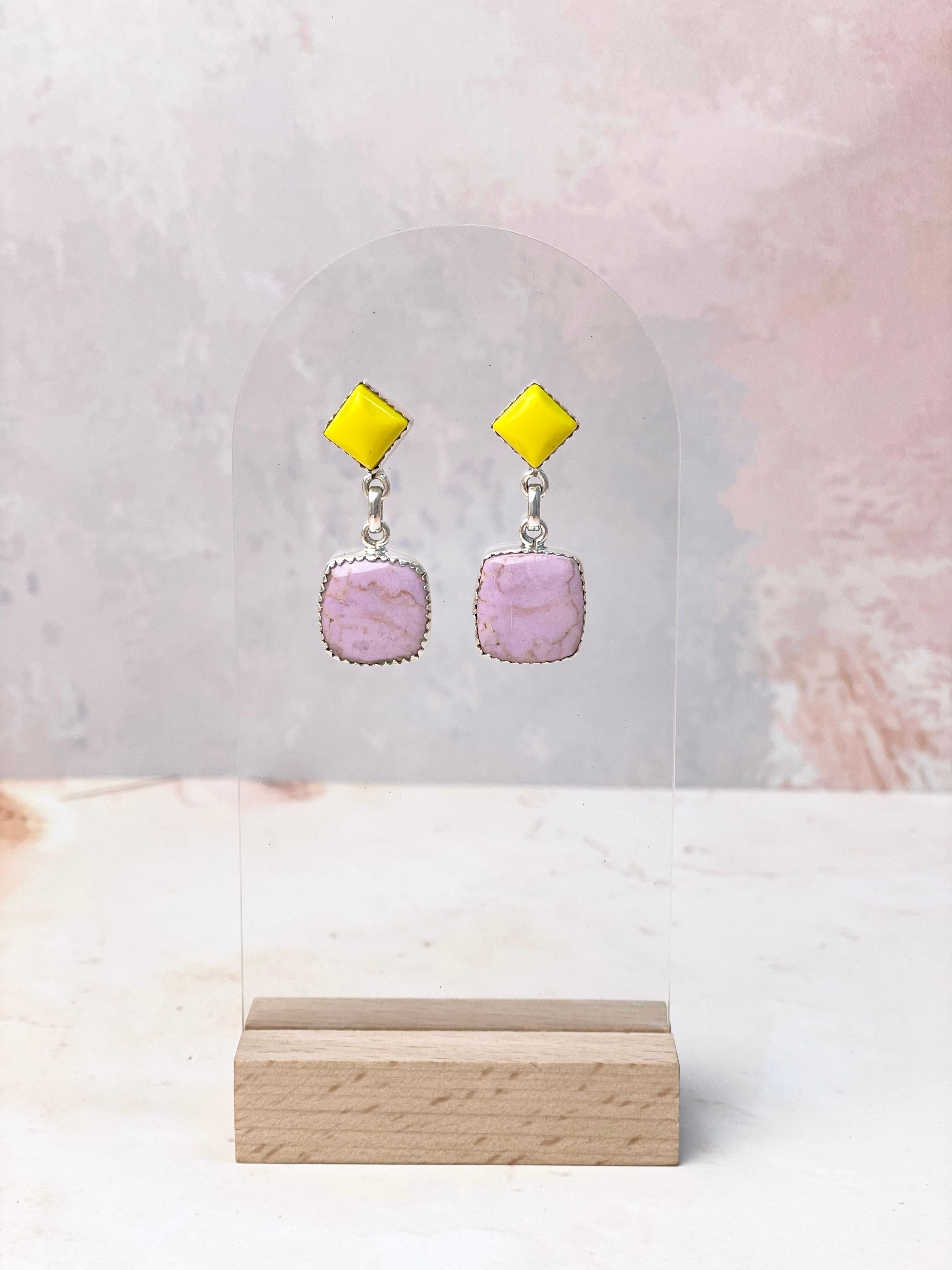 Rosarita Mixed Gem One of a Kind Earrings-Earrings-Krush Kandy, Women's Online Fashion Boutique Located in Phoenix, Arizona (Scottsdale Area)