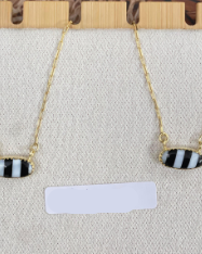 Loretta's Stripe Slab Necklace-Necklaces-Krush Kandy, Women's Online Fashion Boutique Located in Phoenix, Arizona (Scottsdale Area)