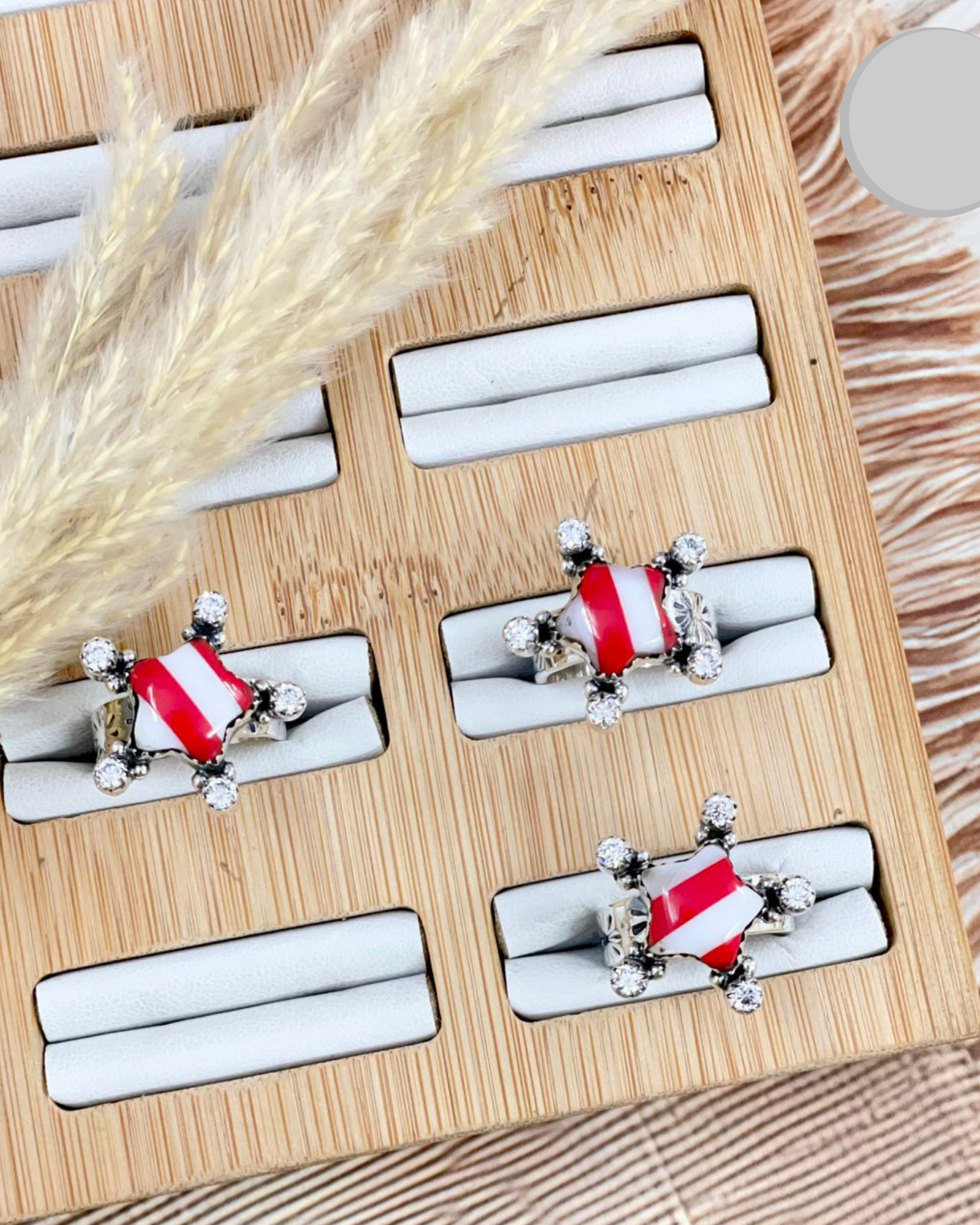 Winter's Star Stripe Ring-Ring Sizers-Krush Kandy, Women's Online Fashion Boutique Located in Phoenix, Arizona (Scottsdale Area)