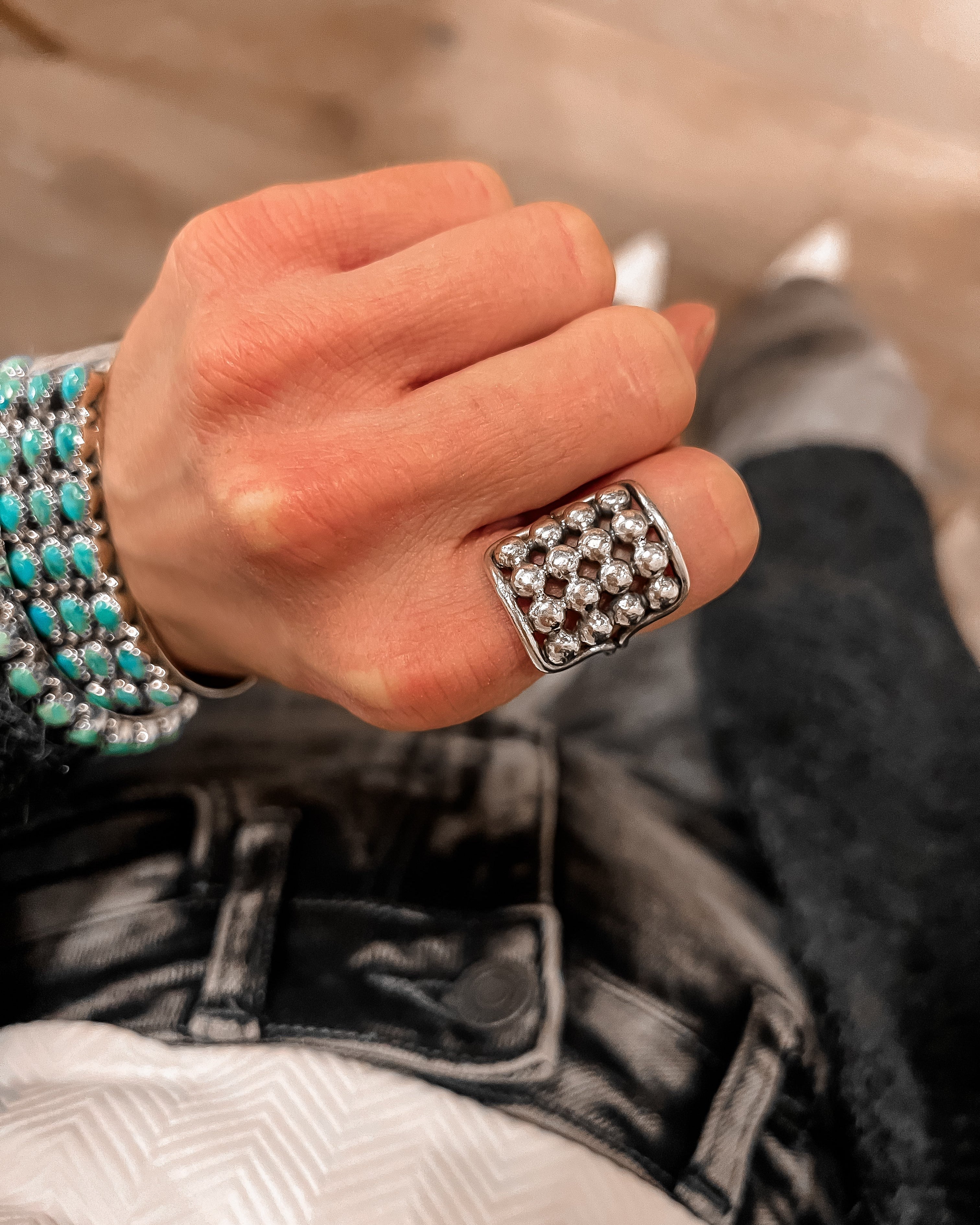 Sterling Silver Ball Stud Ring MADE TO ORDER-Statement Rings-Krush Kandy, Women's Online Fashion Boutique Located in Phoenix, Arizona (Scottsdale Area)