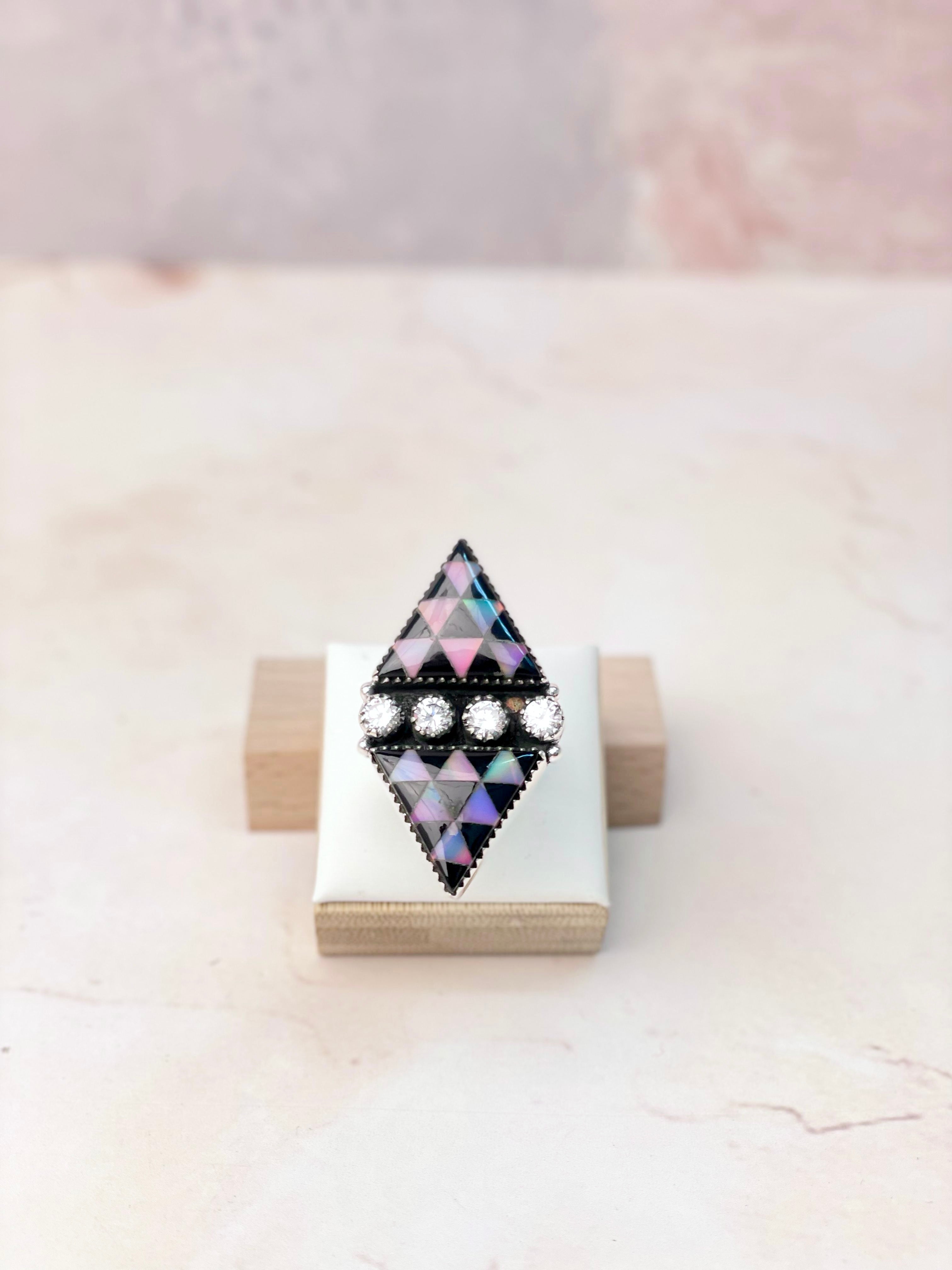 Purple Aurora Double Triad Rings-Rings-Krush Kandy, Women's Online Fashion Boutique Located in Phoenix, Arizona (Scottsdale Area)
