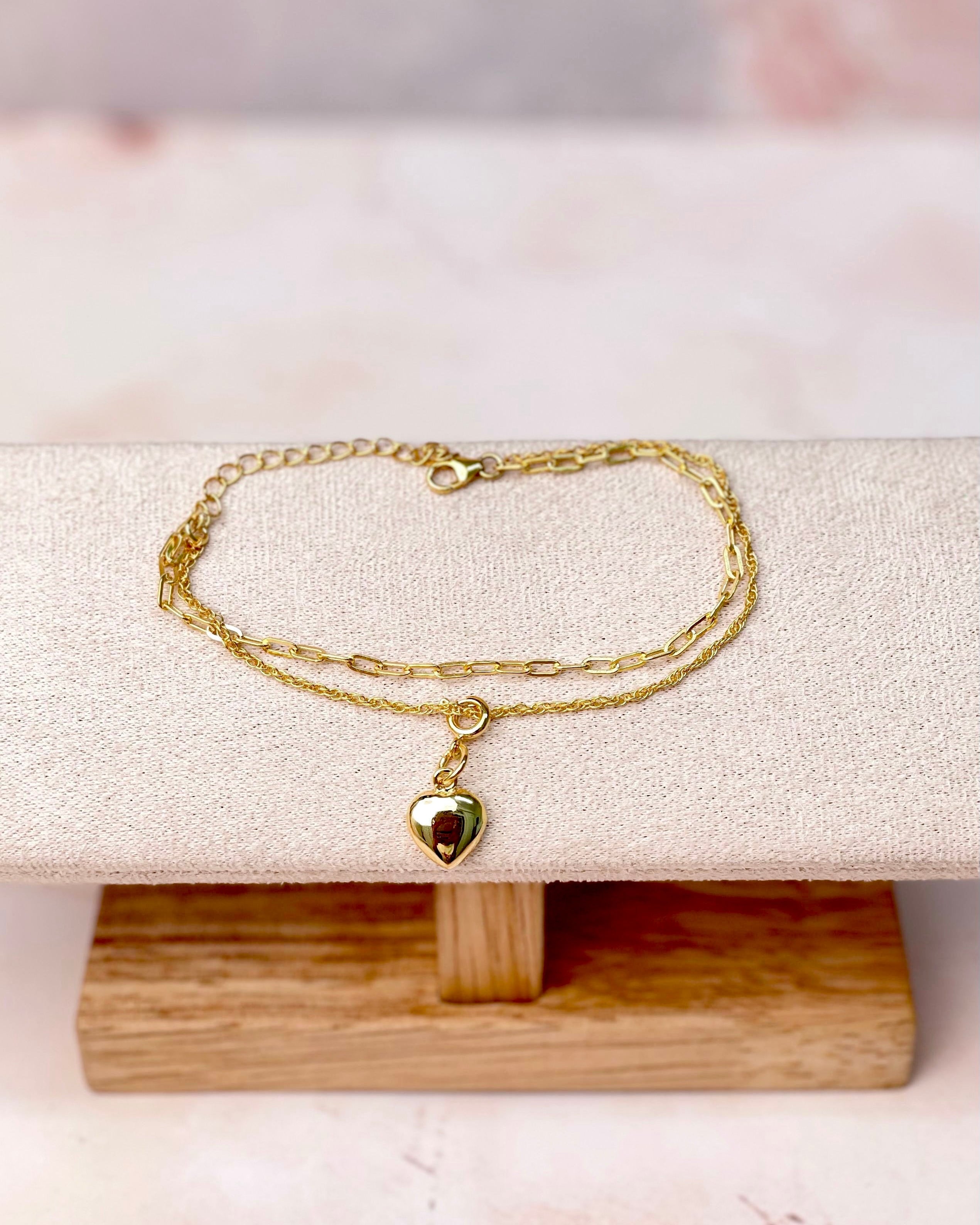 Krush Exclusive Gold Two Chain Bracelet-Bracelets-Krush Kandy, Women's Online Fashion Boutique Located in Phoenix, Arizona (Scottsdale Area)