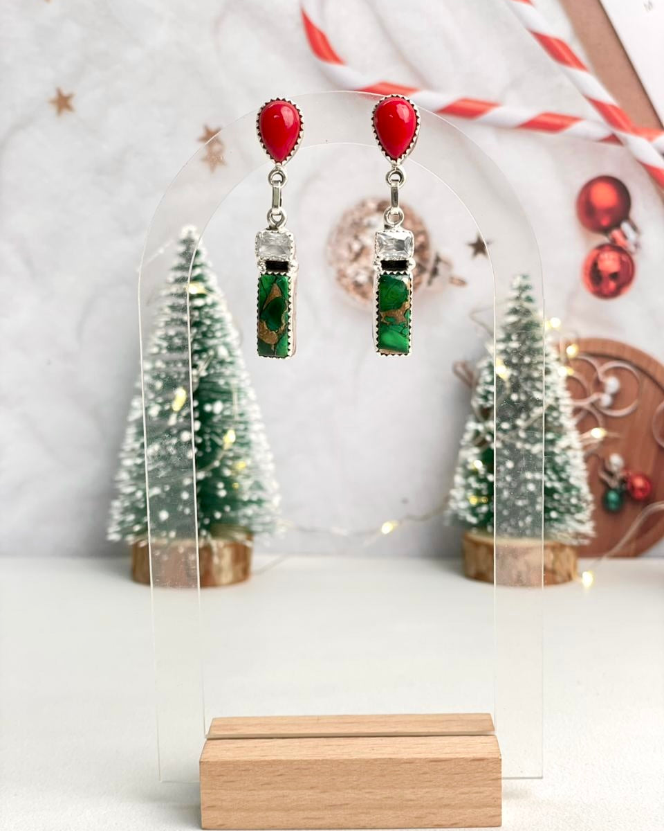 Christmas in Kandyland Bar Drop Studs-Earrings-Krush Kandy, Women's Online Fashion Boutique Located in Phoenix, Arizona (Scottsdale Area)