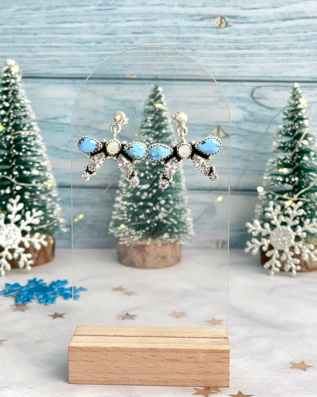 Winter Frost Bow Studs-Earrings-Krush Kandy, Women's Online Fashion Boutique Located in Phoenix, Arizona (Scottsdale Area)