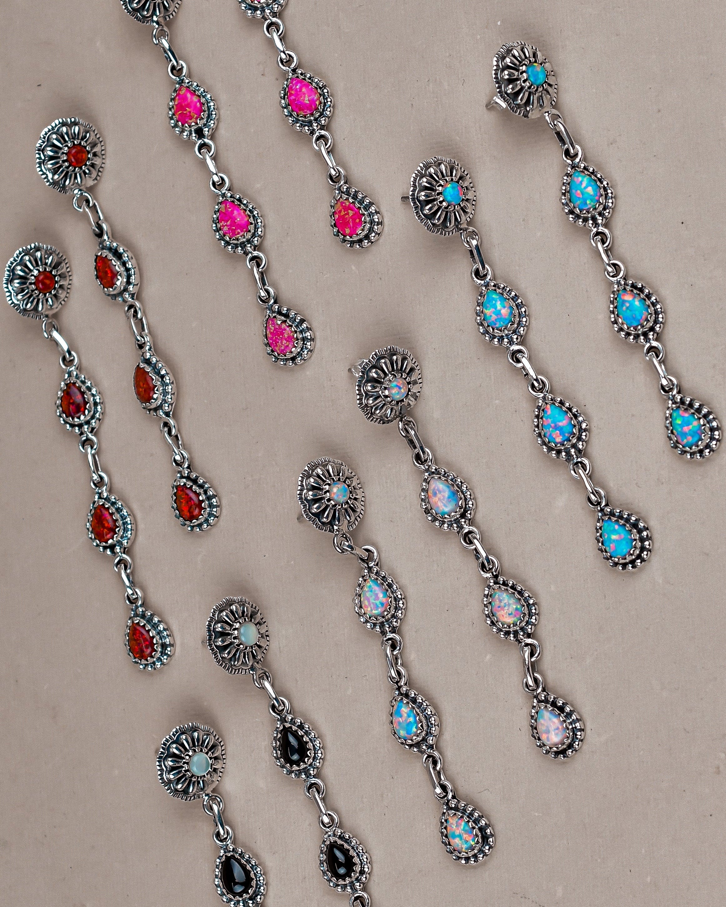 Sterling Silver Tear Drop Earrings-Drop Earrings-Krush Kandy, Women's Online Fashion Boutique Located in Phoenix, Arizona (Scottsdale Area)