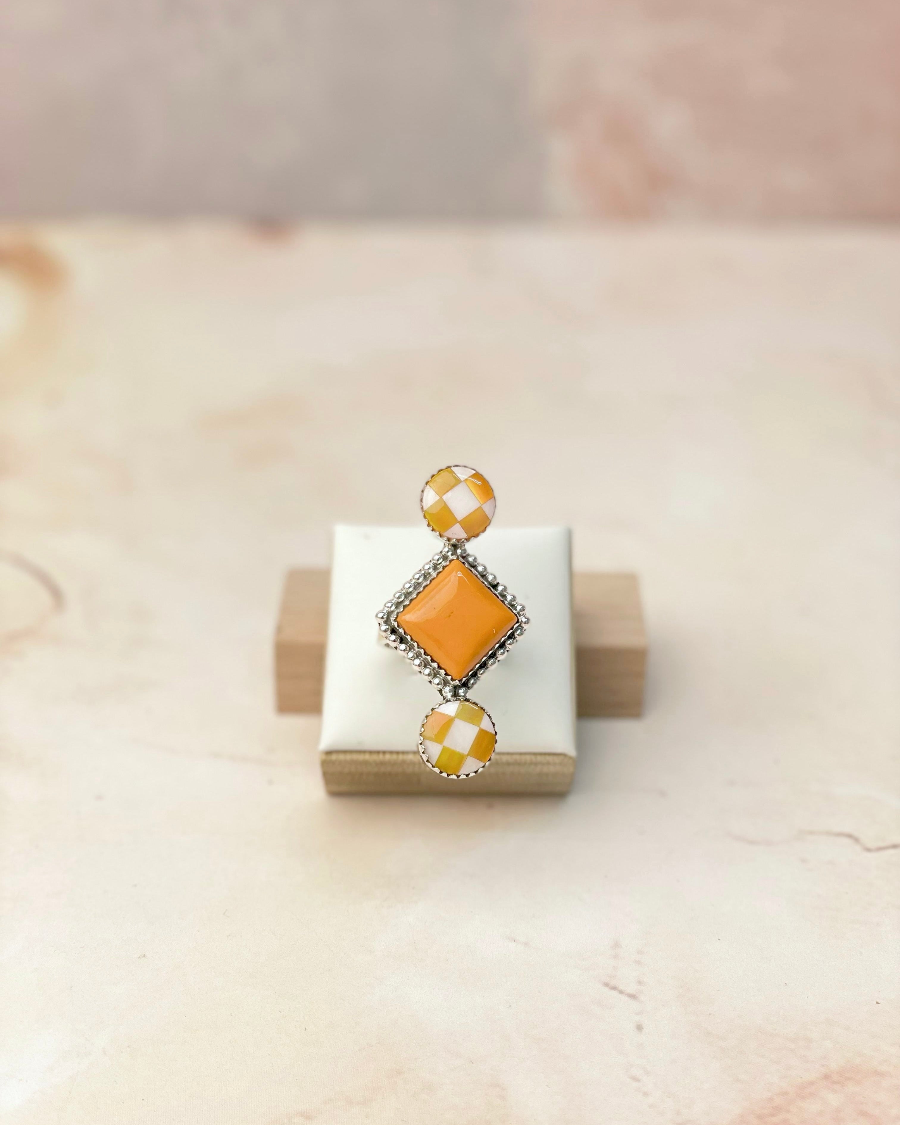 Rosarita Orange Kandy Ring-Rings-Krush Kandy, Women's Online Fashion Boutique Located in Phoenix, Arizona (Scottsdale Area)