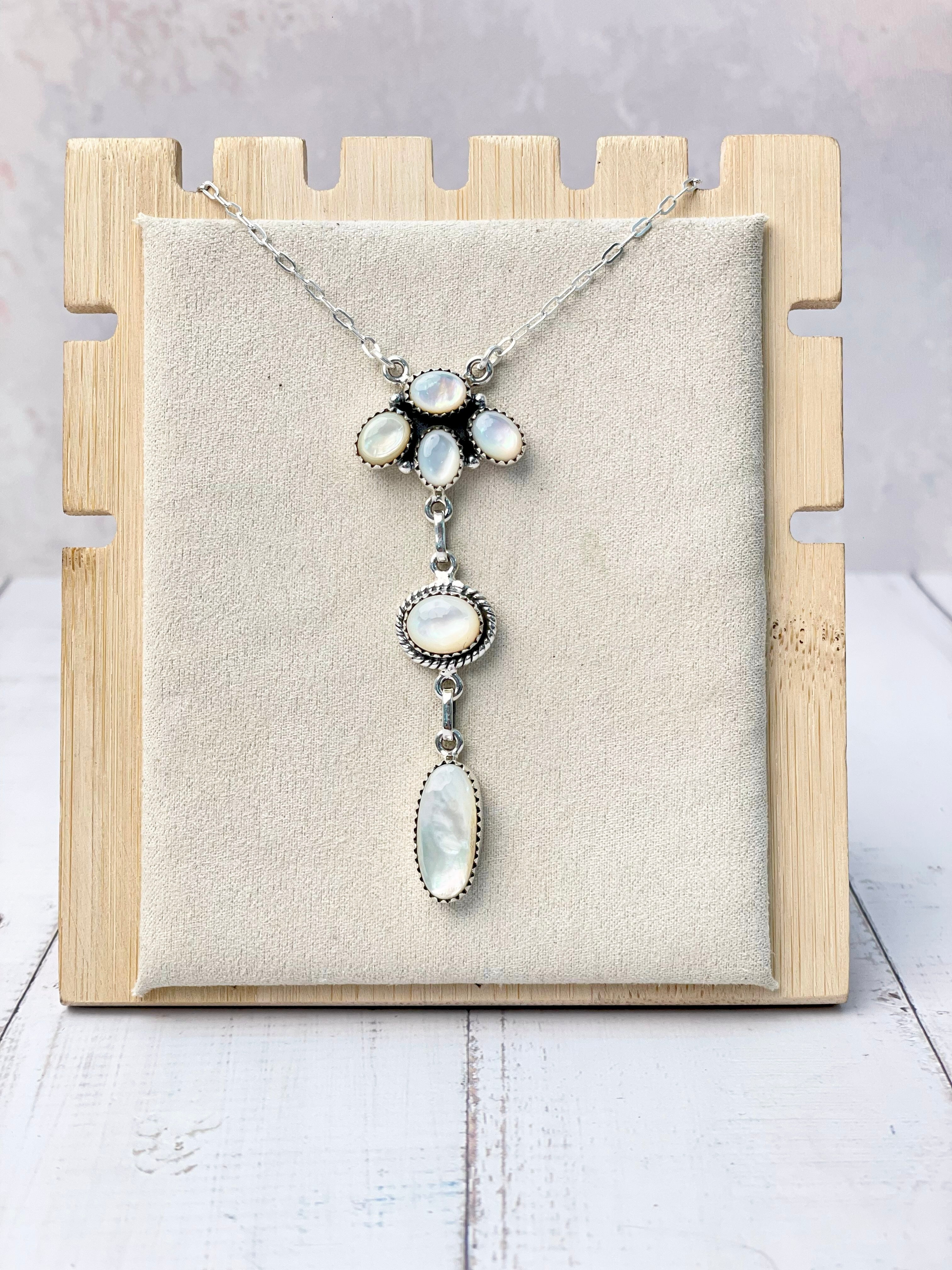 White Shell Cluster Necklace-Necklaces-Krush Kandy, Women's Online Fashion Boutique Located in Phoenix, Arizona (Scottsdale Area)