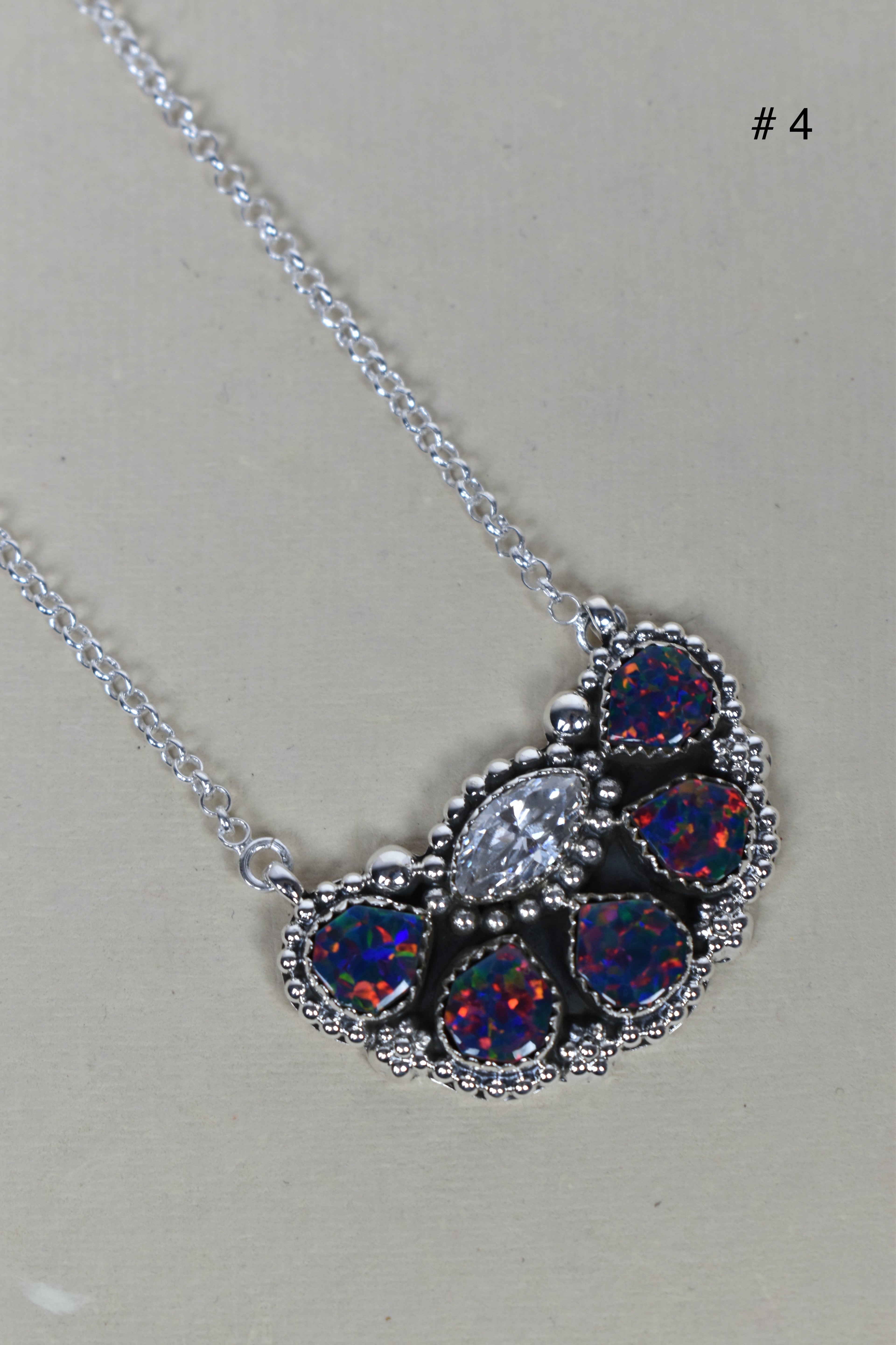 Paw Pad CZ & Stone Necklace-Pendant Necklaces-Krush Kandy, Women's Online Fashion Boutique Located in Phoenix, Arizona (Scottsdale Area)