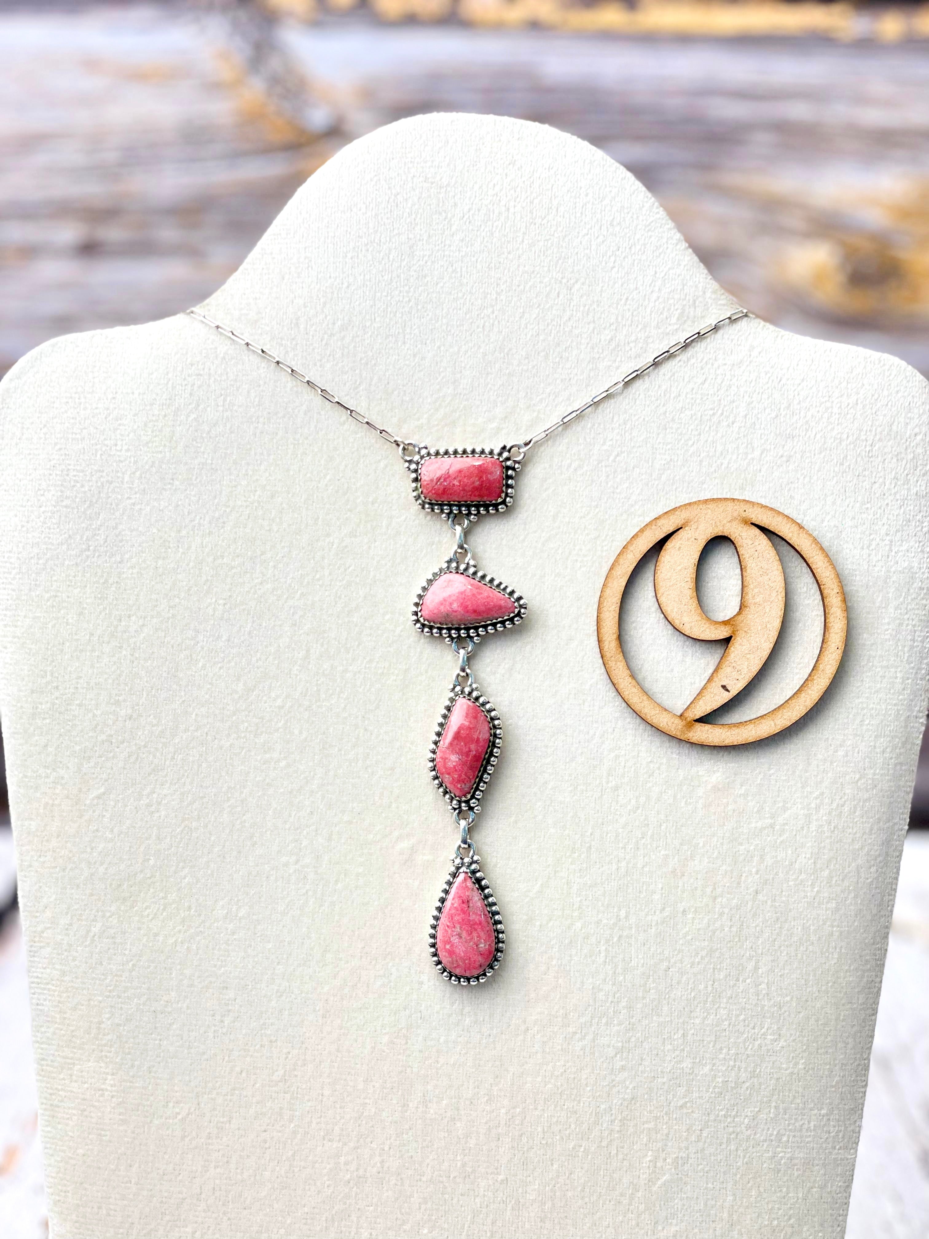 Thulite Slab Cluster Necklaces-Necklaces-Krush Kandy, Women's Online Fashion Boutique Located in Phoenix, Arizona (Scottsdale Area)