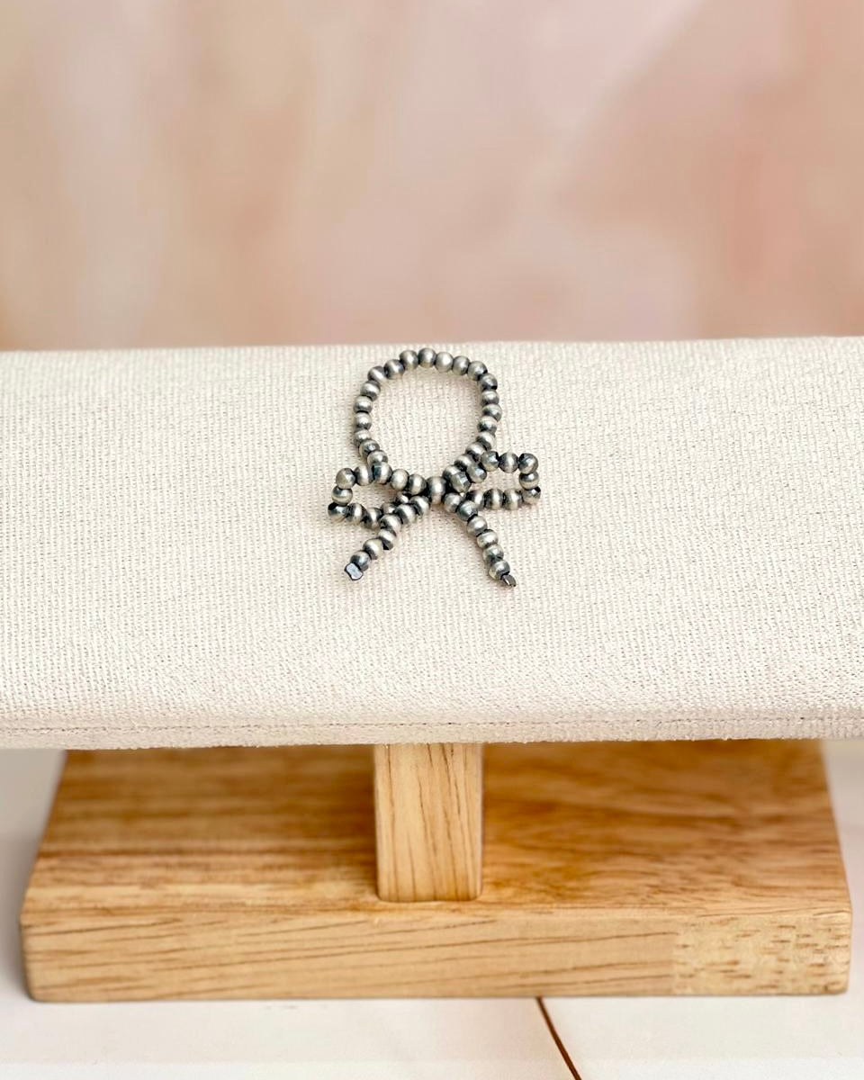 Dainty Desert Pearl Bow Ring-Rings-Krush Kandy, Women's Online Fashion Boutique Located in Phoenix, Arizona (Scottsdale Area)