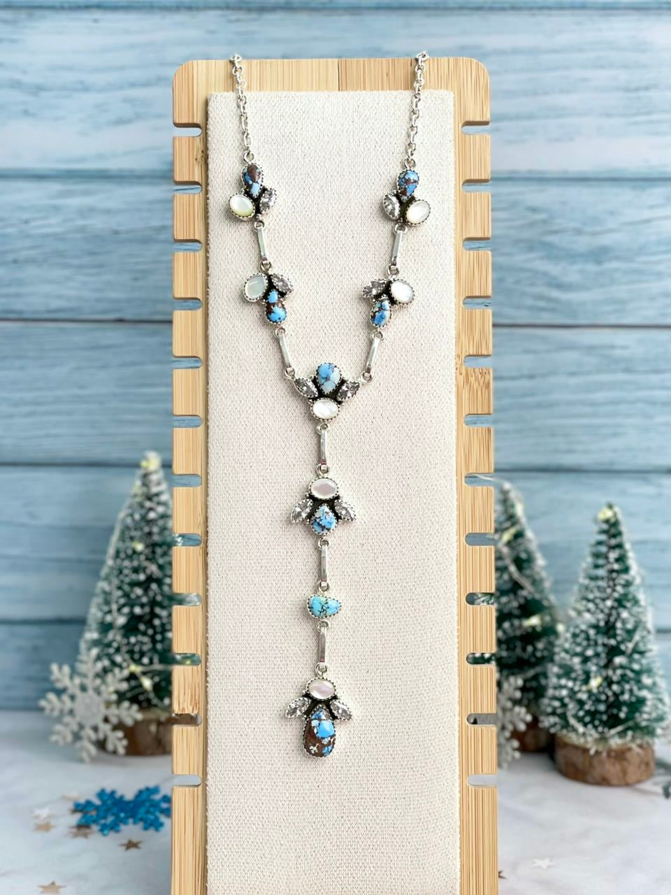 Winter Frost Golden Hills Statement Necklace-Necklaces-Krush Kandy, Women's Online Fashion Boutique Located in Phoenix, Arizona (Scottsdale Area)