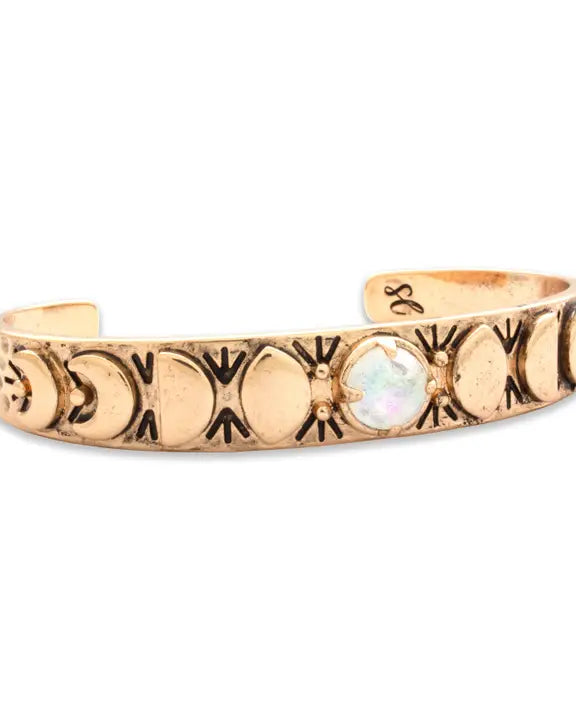 Moon Phases Cuff Bracelet-Bracelets-Krush Kandy, Women's Online Fashion Boutique Located in Phoenix, Arizona (Scottsdale Area)