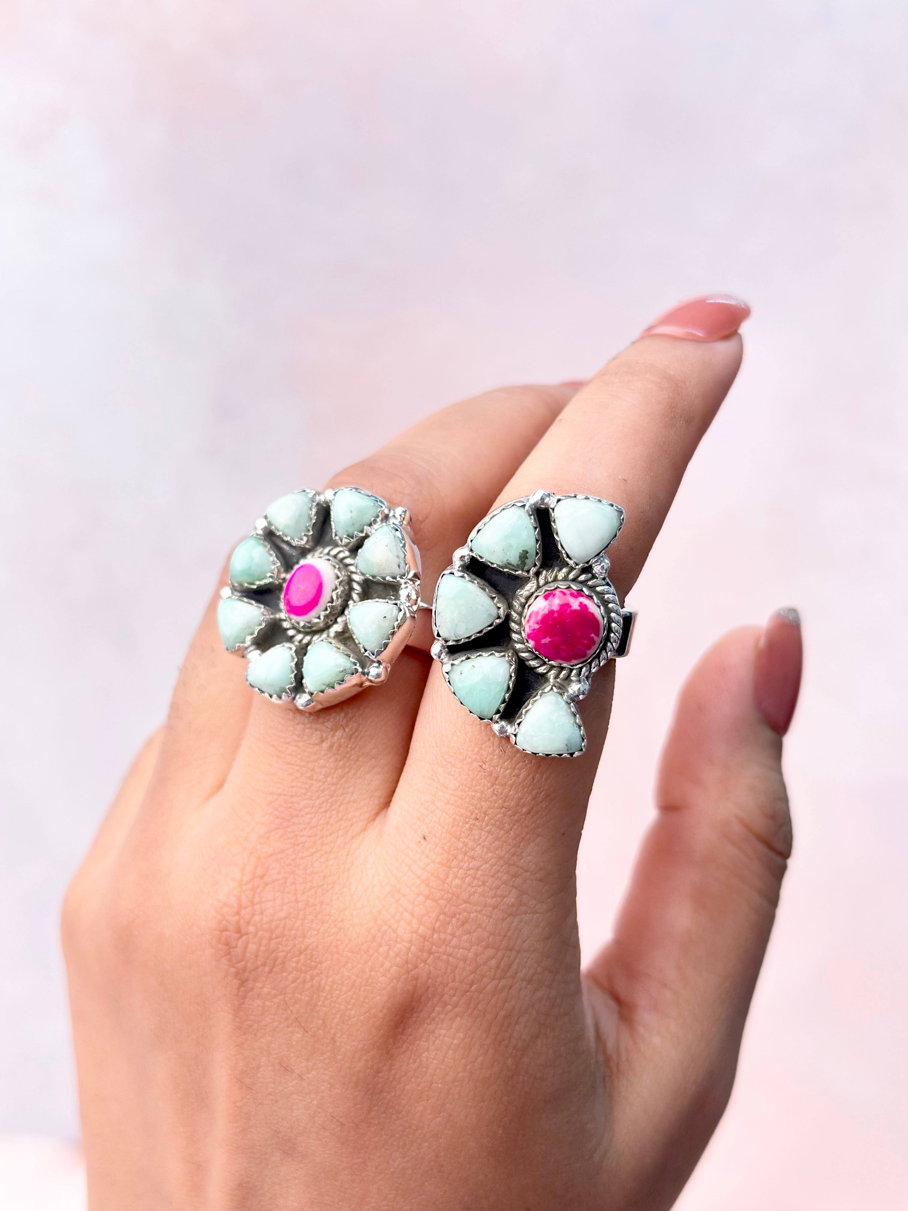 Paloma & Pink Jasper One of a Kind Rings-Rings-Krush Kandy, Women's Online Fashion Boutique Located in Phoenix, Arizona (Scottsdale Area)