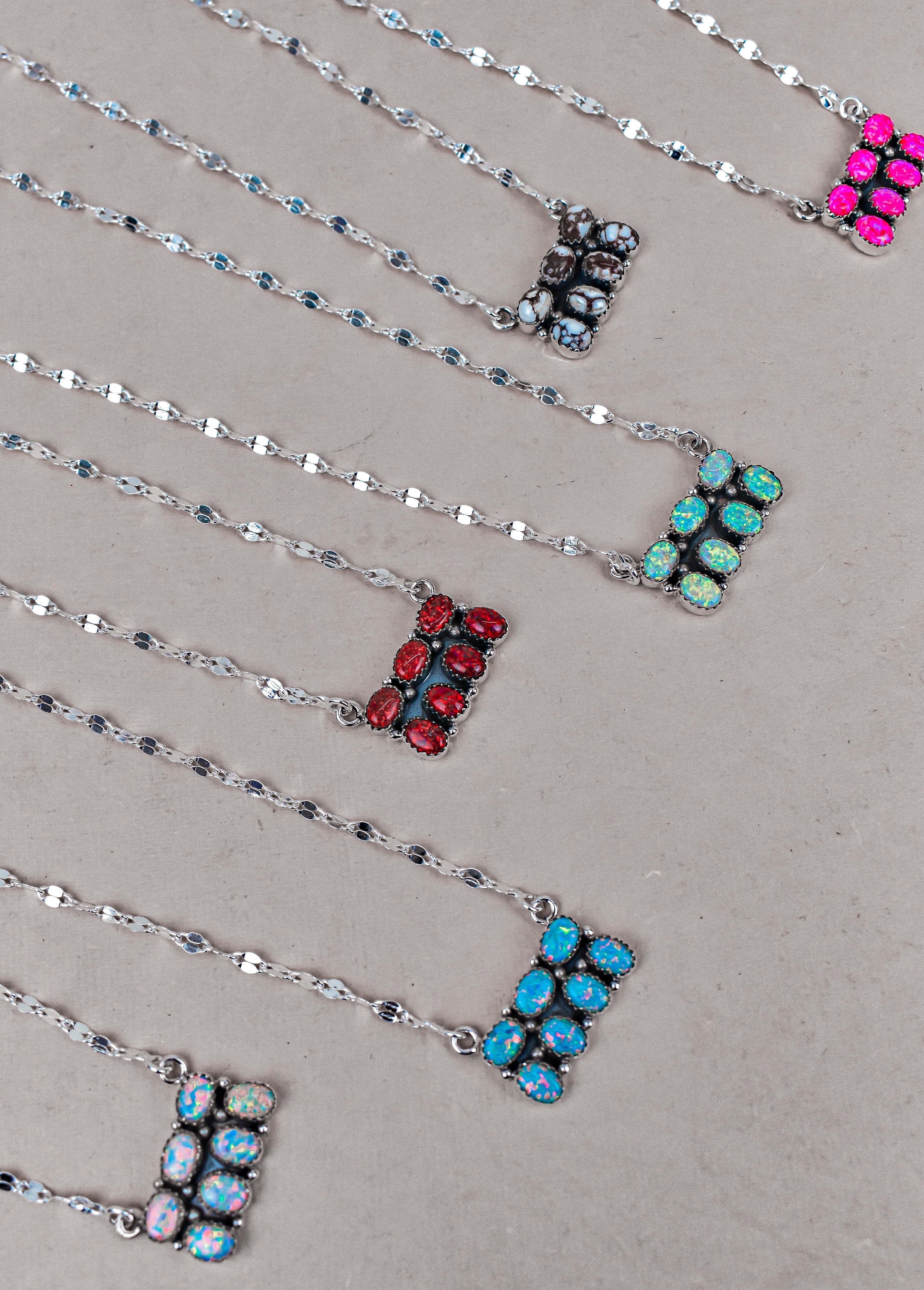 Starry Horizon Gemstone Bar Necklace-Bar Necklaces-Krush Kandy, Women's Online Fashion Boutique Located in Phoenix, Arizona (Scottsdale Area)