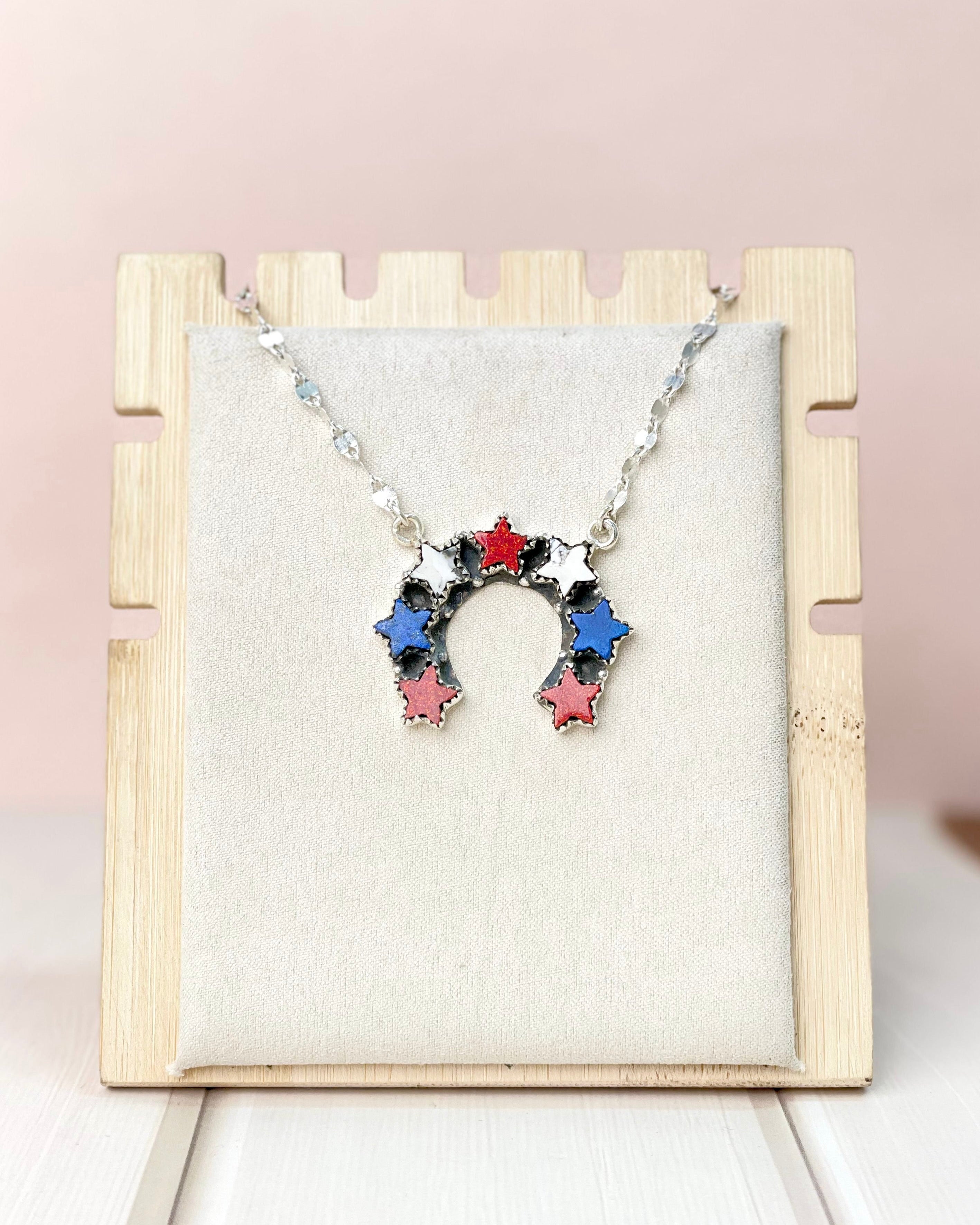 Patriotic Stars Naja Necklace-Necklaces-Krush Kandy, Women's Online Fashion Boutique Located in Phoenix, Arizona (Scottsdale Area)