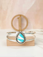 White Buffalo & Turquoise Slab Cuffs Bno. 8-Bracelets-Krush Kandy, Women's Online Fashion Boutique Located in Phoenix, Arizona (Scottsdale Area)