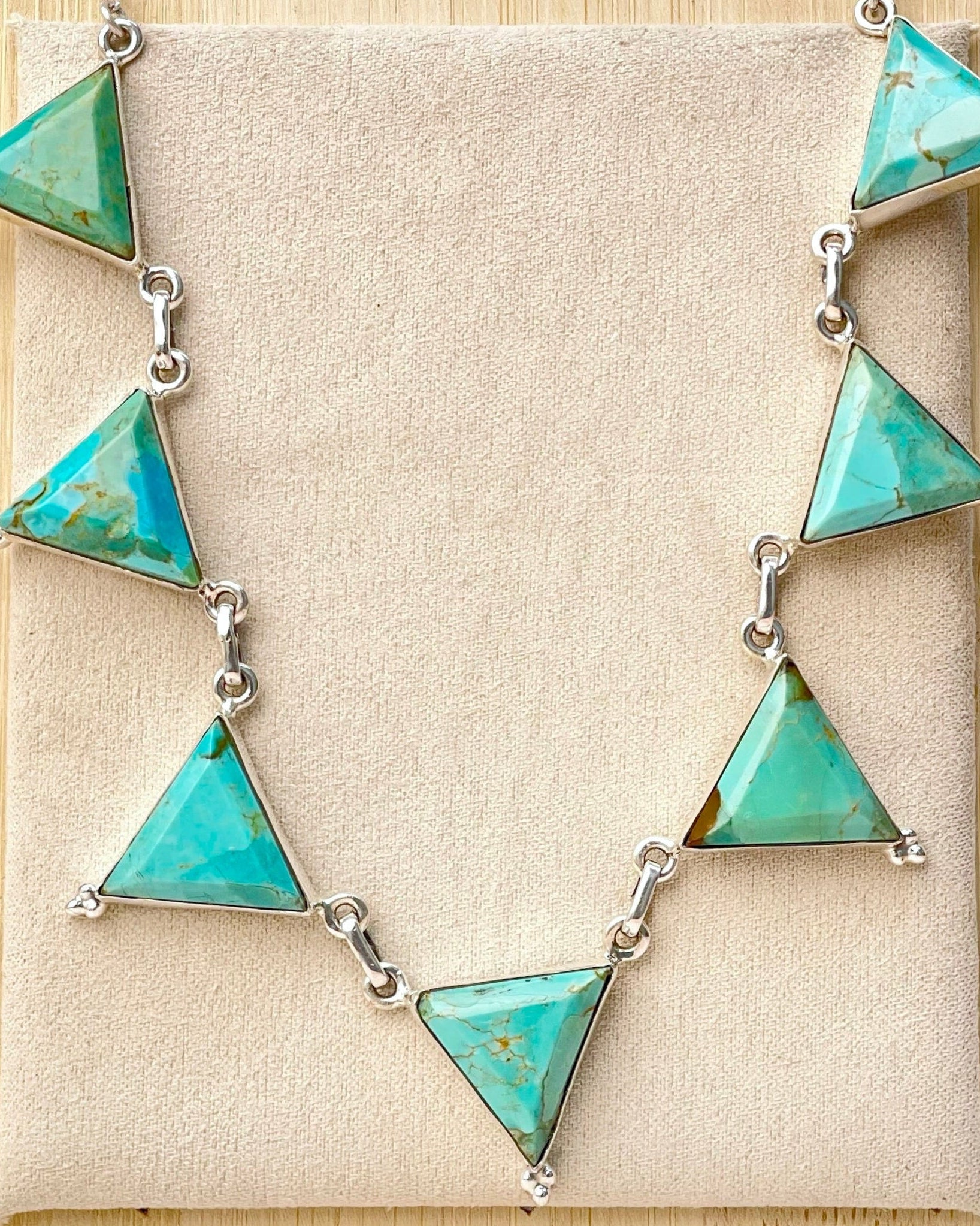 On Display Turquoise Triangle Cluster Necklace MADE TO ORDER-Necklaces-Krush Kandy, Women's Online Fashion Boutique Located in Phoenix, Arizona (Scottsdale Area)
