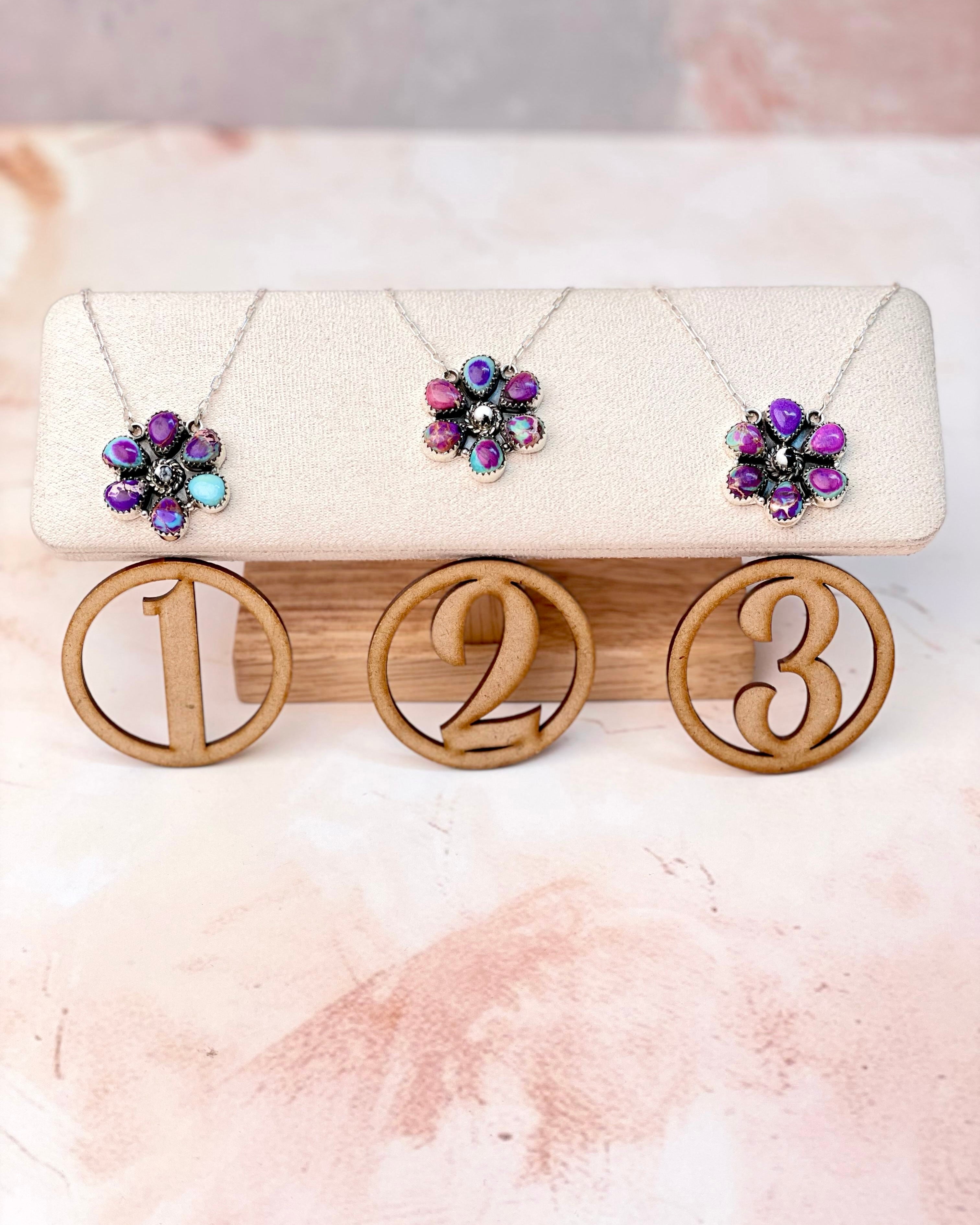 Desert Jasper Daisy Flower Necklace-Necklaces-Krush Kandy, Women's Online Fashion Boutique Located in Phoenix, Arizona (Scottsdale Area)